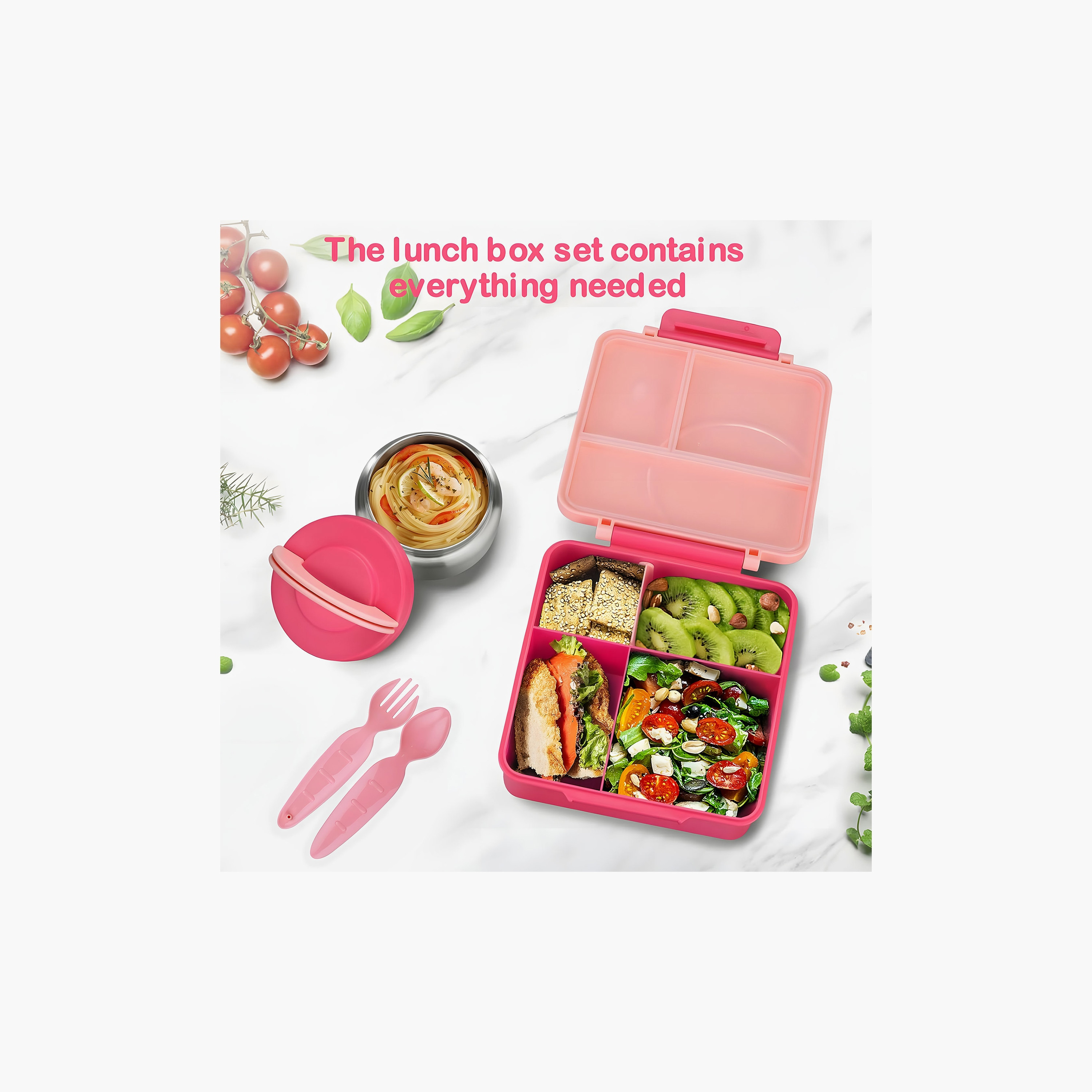 صندوق غداء بينتو مع وعاء طعام من سناك أتاك - 1600 مل-school-lunchessentials-lunchboxes-image-4