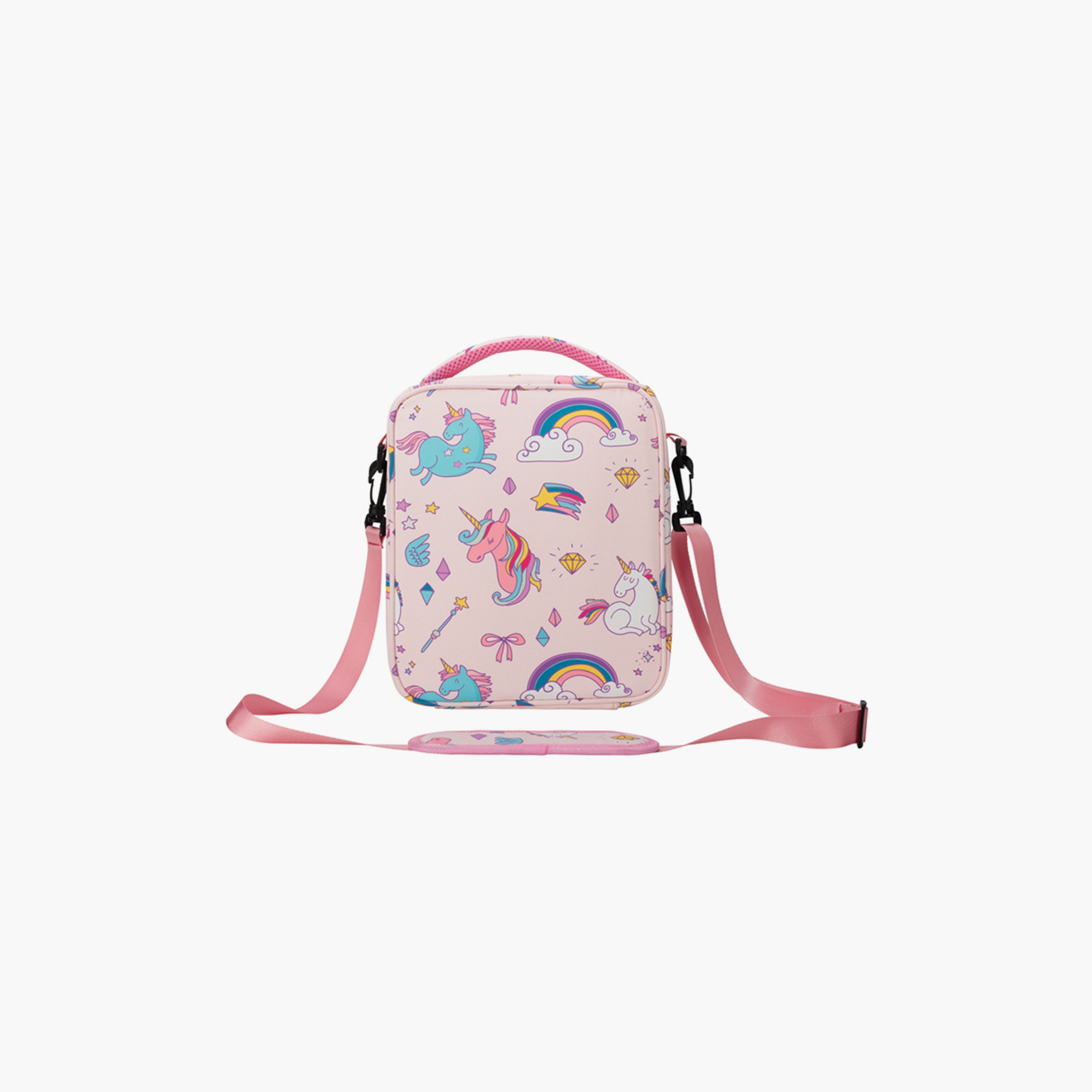 حقيبة غداء معزولة بطبعة يونيكورن من سناك أتاك - وردي-school-lunchessentials-lunchbags-image-1