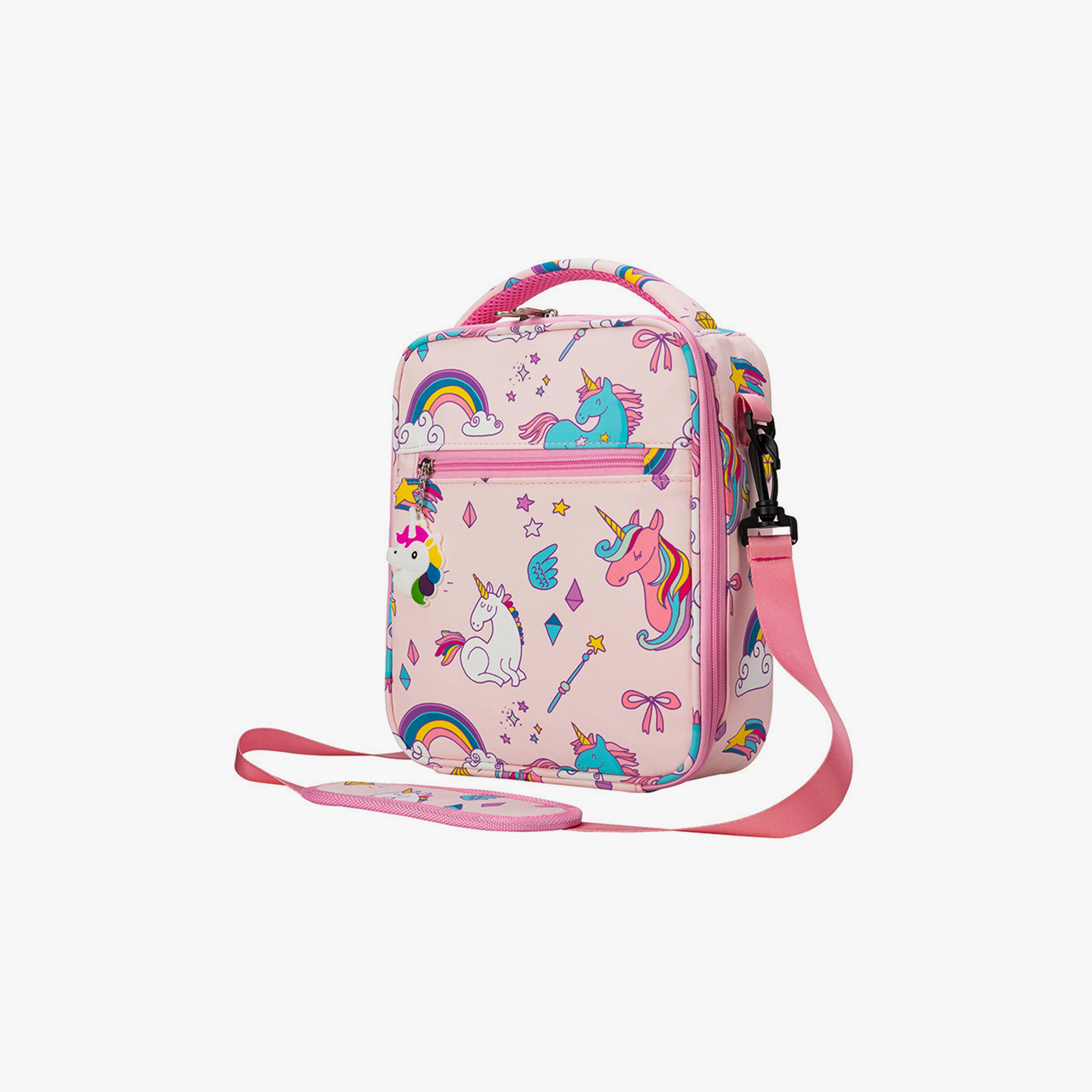 Snack Attack Unicorn Printed Insulated Lunch Bag - Pink-school-lunchessentials-lunchbags-image-2