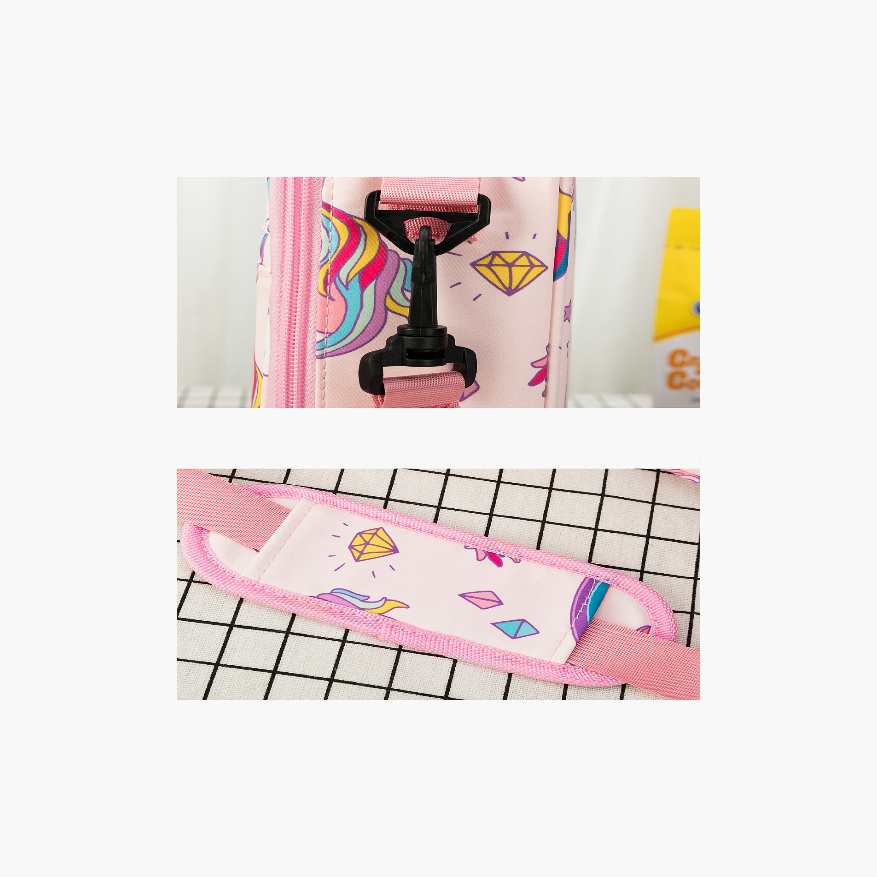 حقيبة غداء معزولة بطبعة يونيكورن من سناك أتاك - وردي-school-lunchessentials-lunchbags-image-5