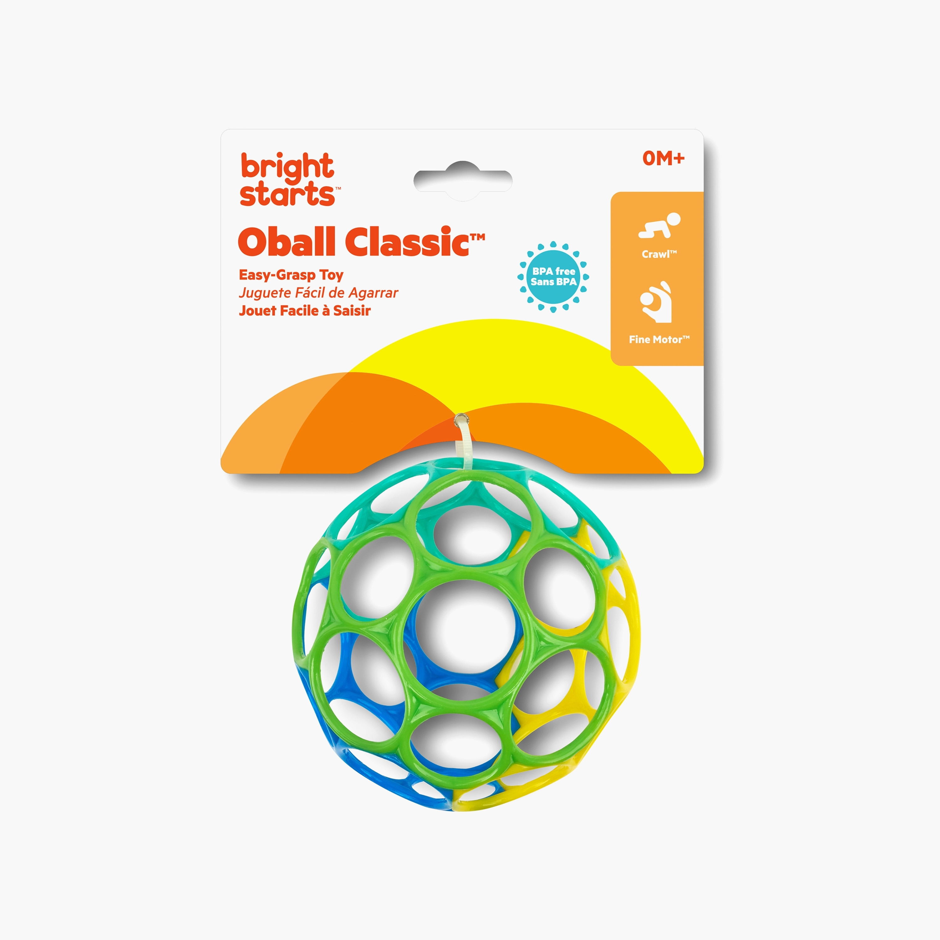 Bright Starts Oball Easy Grasp Classic Ball Toy-toys-babyandtoddlertoys-rattlesandteethers-image-4