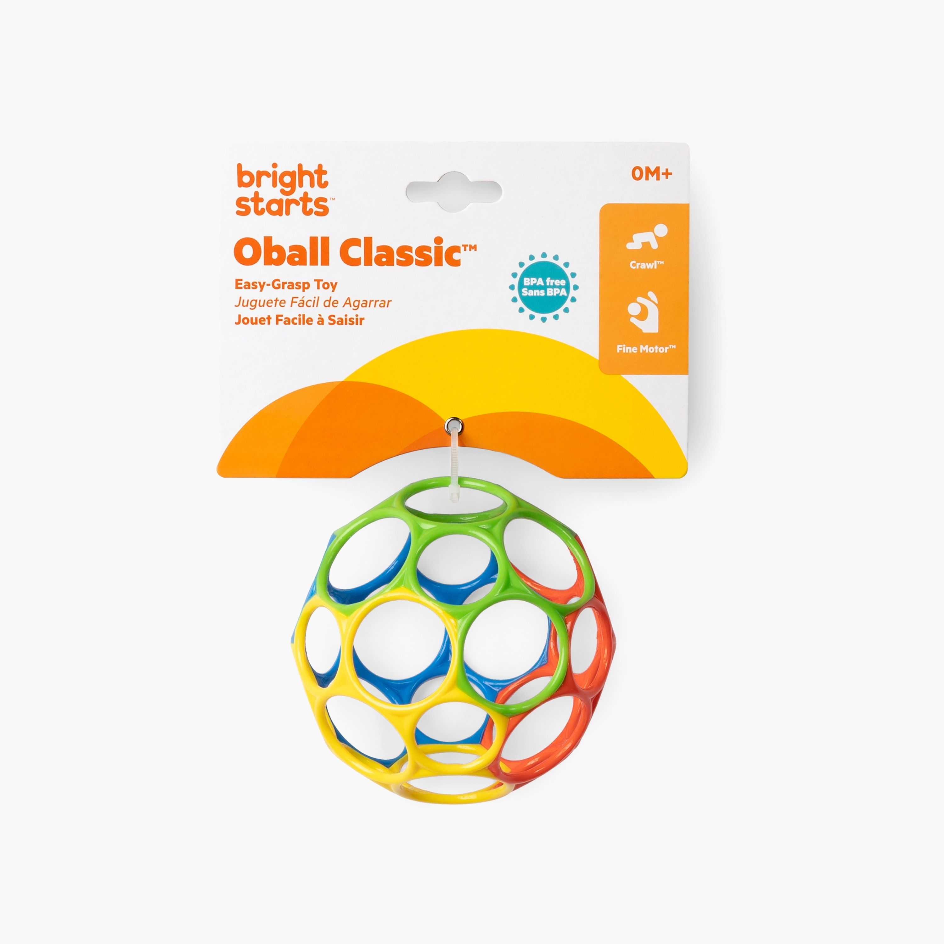 Bright Starts Oball Easy Grasp Classic Ball Toy-toys-babyandtoddlertoys-rattlesandteethers-image-2