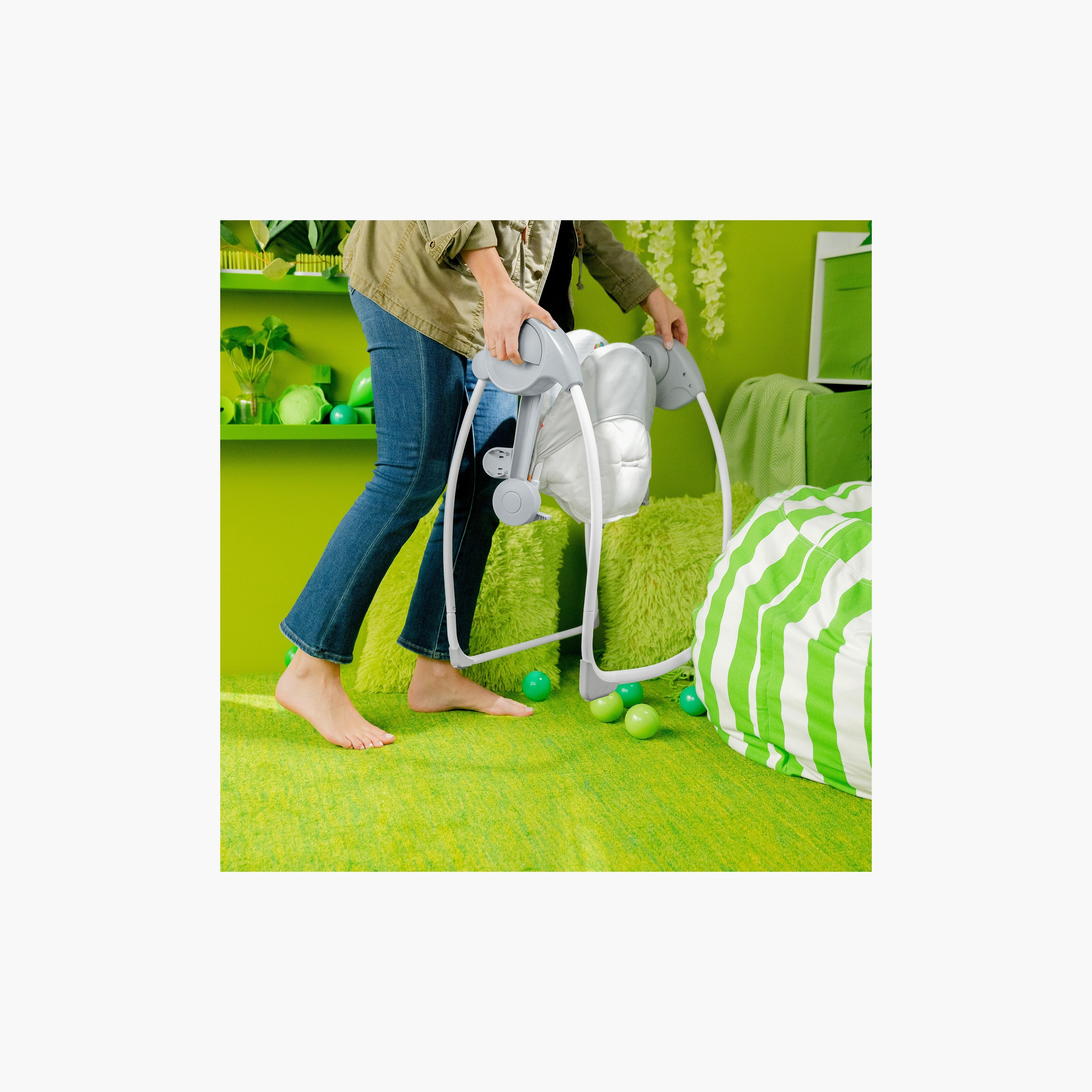 أرجوحة المحمولة جنة اللعب من برايت ستارتس-toys-outdoor-slidesandswings-image-5