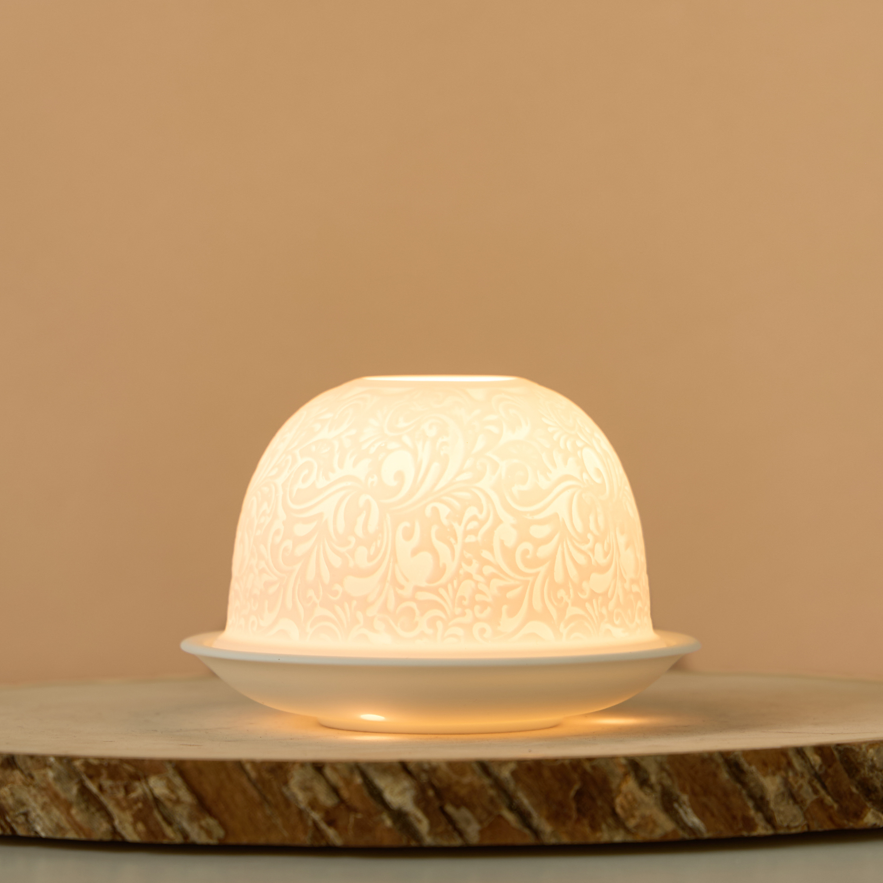 Ornate Ceramic Tealight Candleholder - 12x8 cms-household-decor-candleholdersandlanterns-image-2