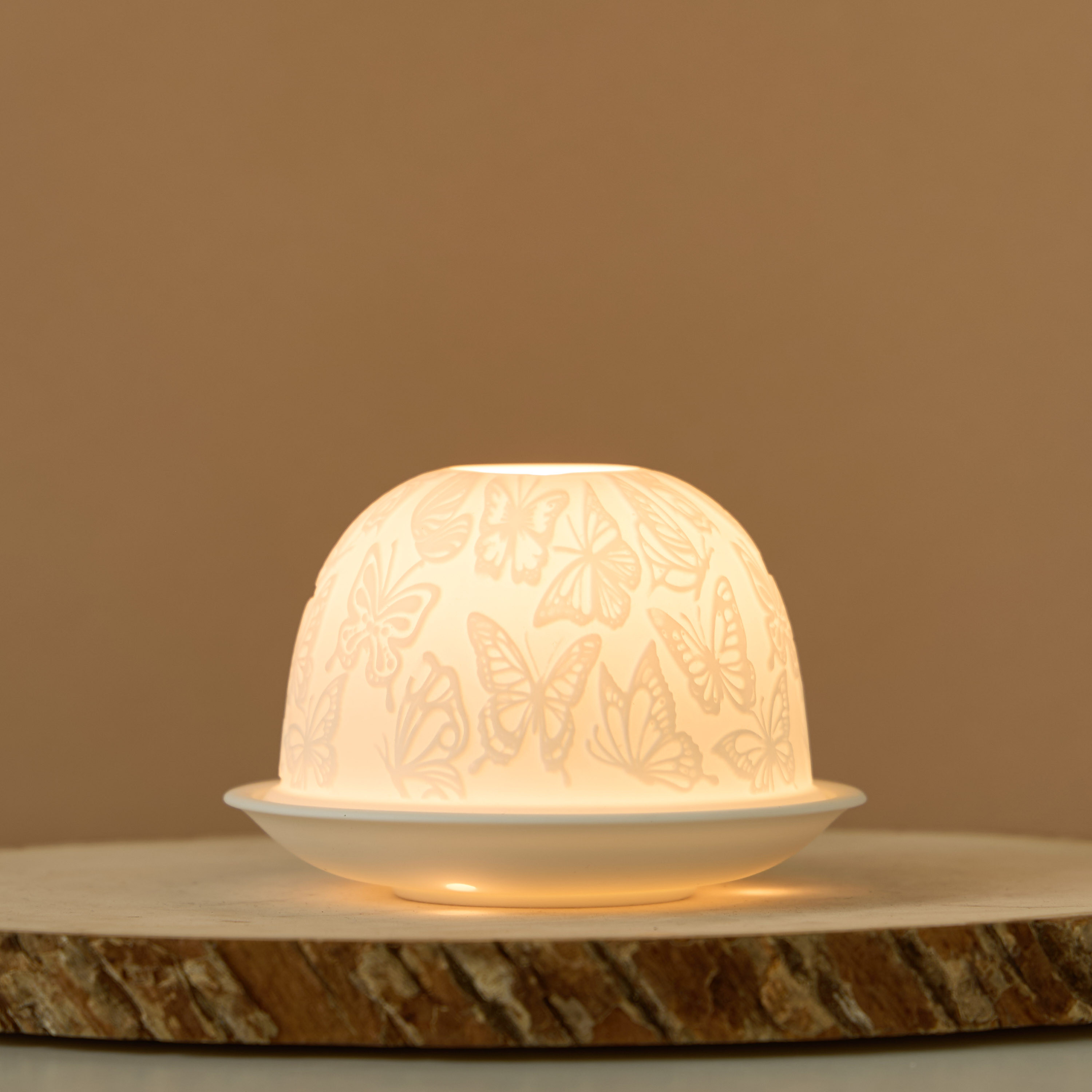 Butterly Ceramic Tealight Candleholder - 12x8 cms-household-decor-candleholdersandlanterns-image-2