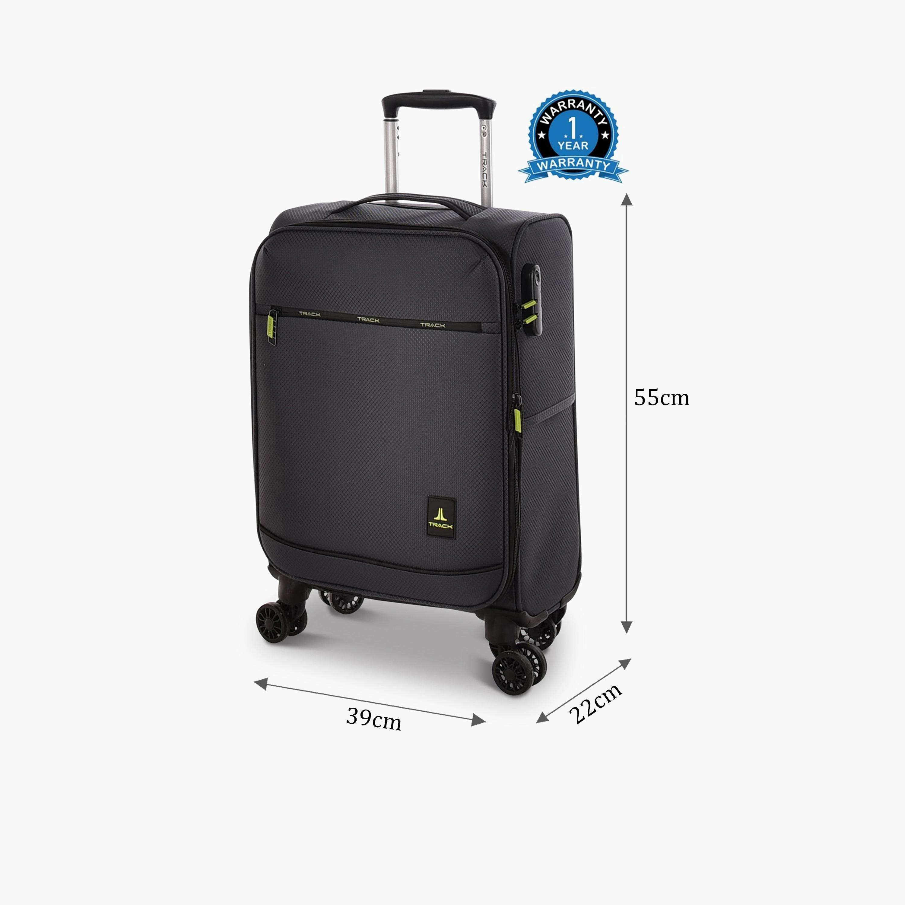 Track 55 CM Cabin Textile Softcase Four-Wheeler Spinner Trolley Bag with Combination Lock | LG001-20 -travel-luggagesandbags-luggage-image-13