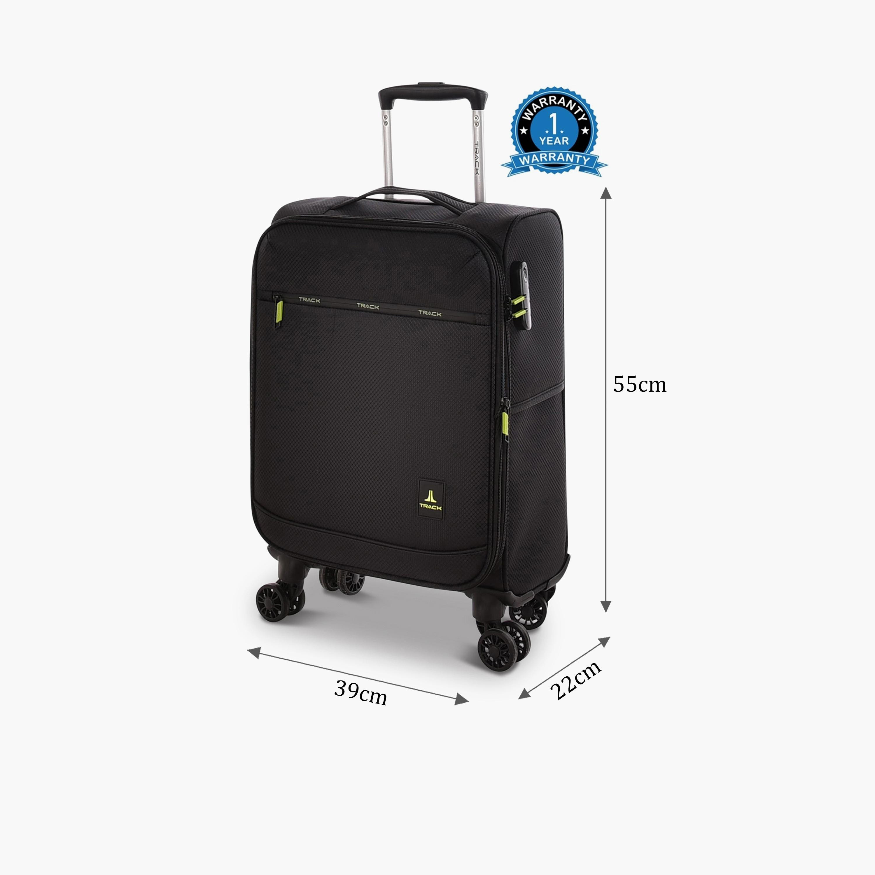 Track 55 CM Cabin Textile Softcase Four-Wheeler Spinner Trolley Bag with Combination Lock | LG001-20 -travel-luggagesandbags-luggage-image-3