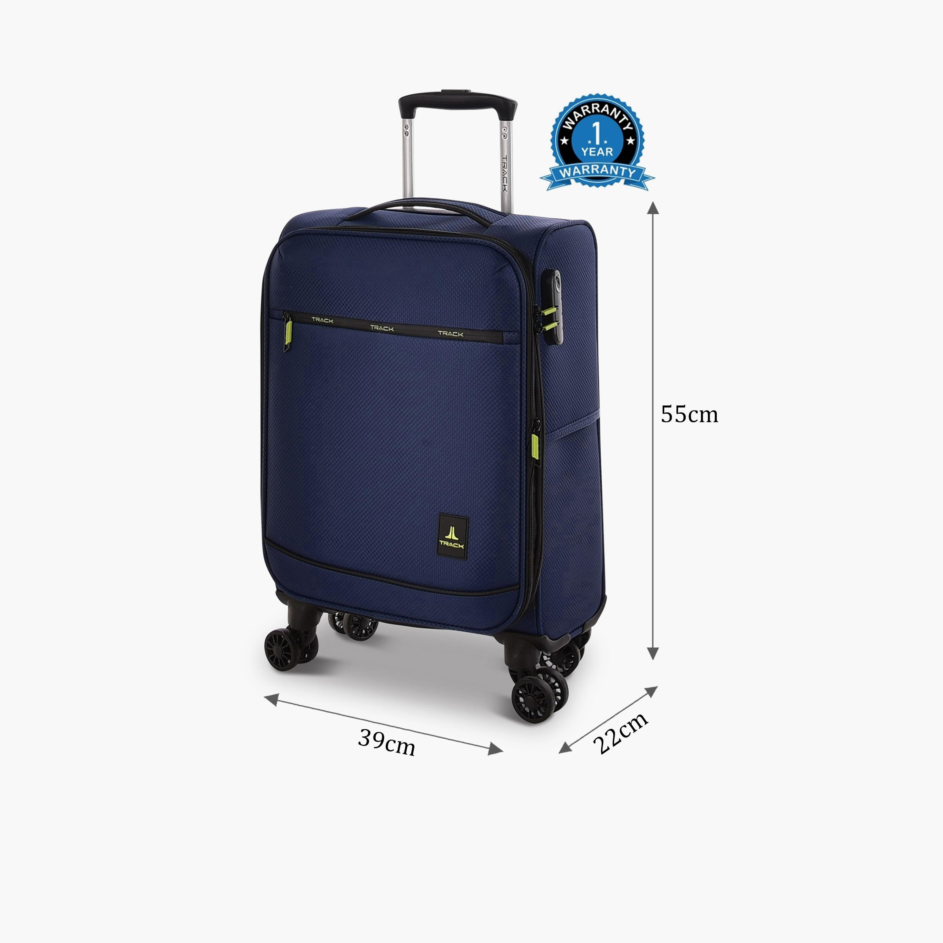 Track 55 CM Cabin Textile Softcase Four-Wheeler Spinner Trolley Bag with Combination Lock | LG001-20 -travel-luggagesandbags-luggage-image-23