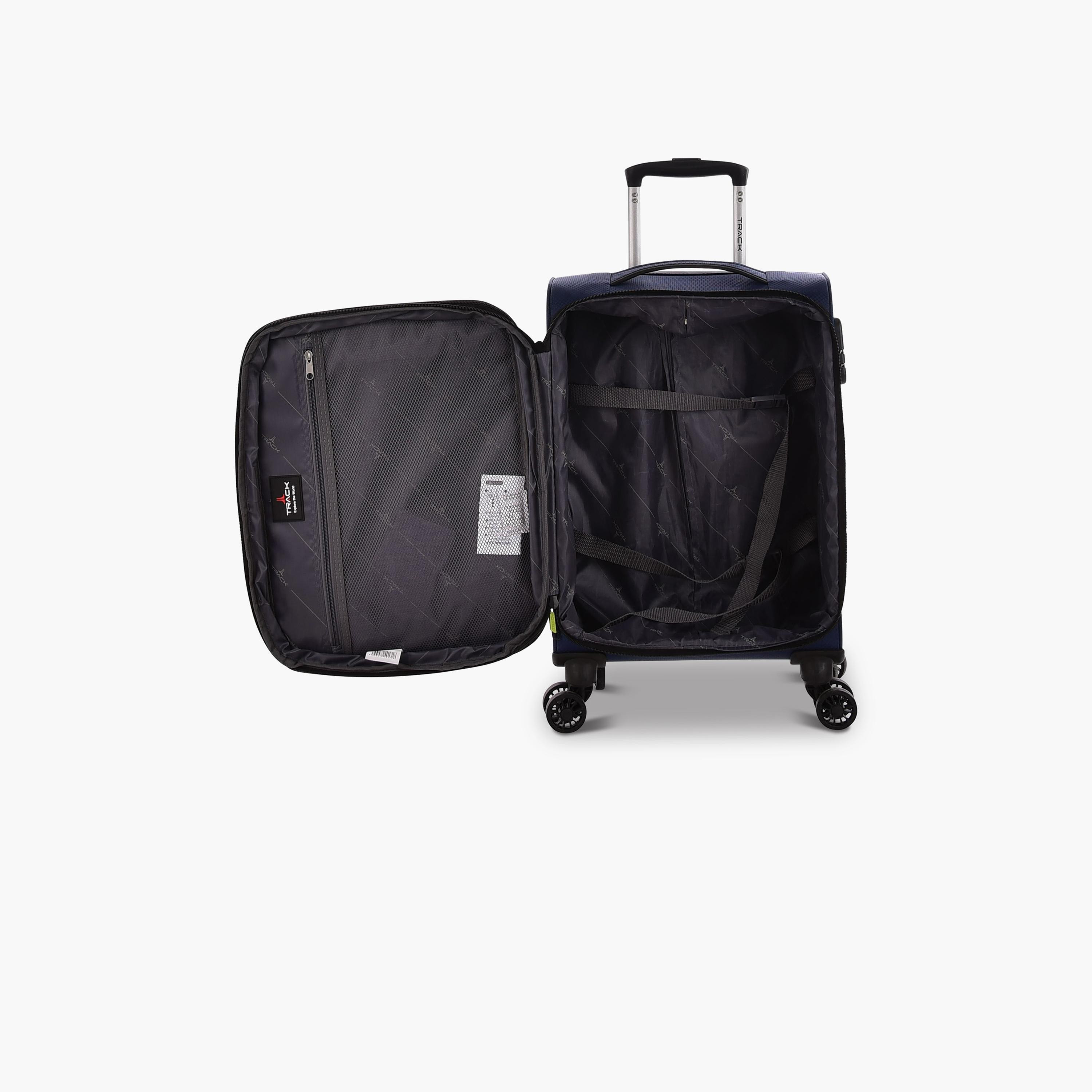 Track 55 CM Cabin Textile Softcase Four-Wheeler Spinner Trolley Bag with Combination Lock | LG001-20 -travel-luggagesandbags-luggage-image-26
