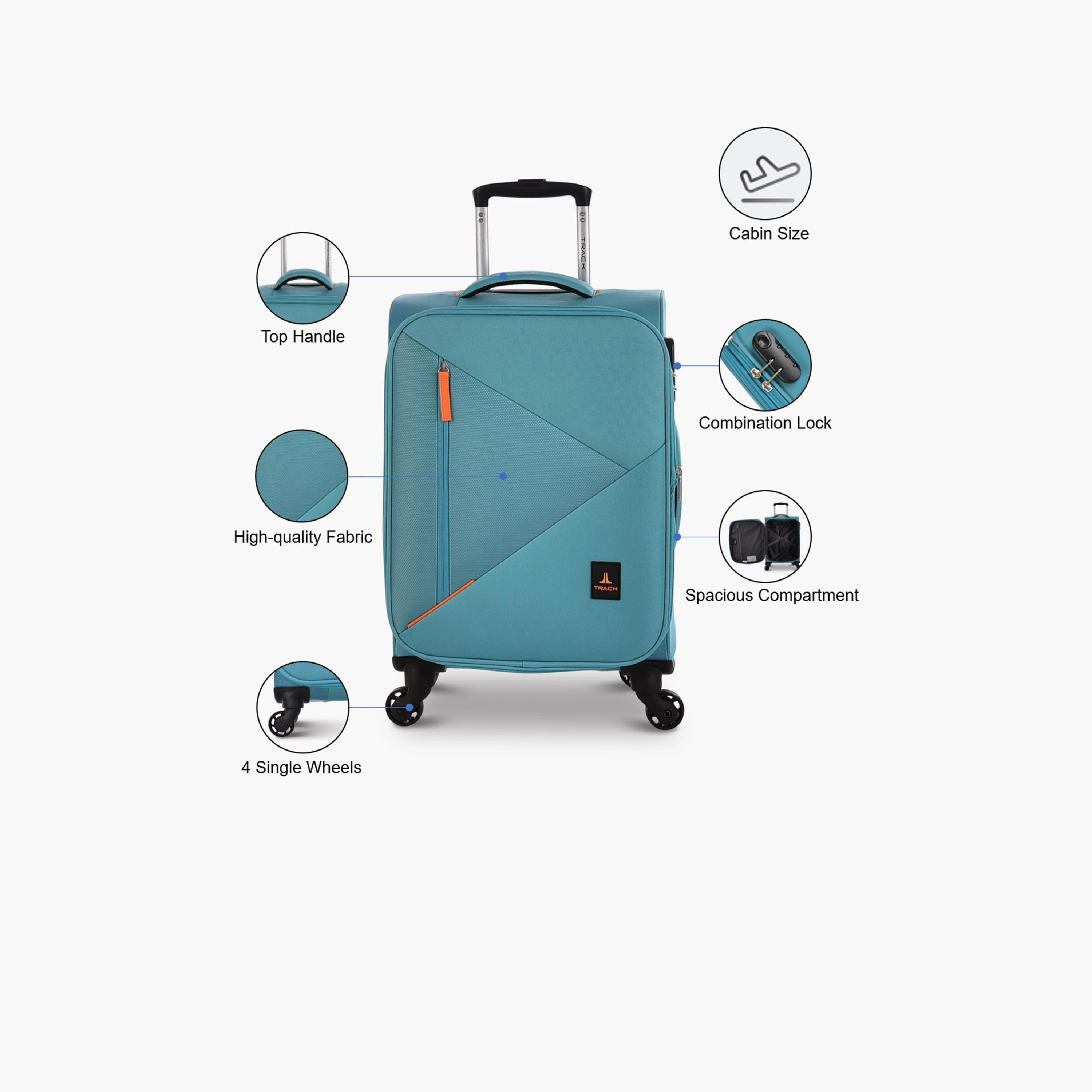 تراك- شنطة 55 سم حجم مناسب للمقصورة بأربع عجلات مع قفل مركب | LG003-20-travel-luggagesandbags-luggage-image-34