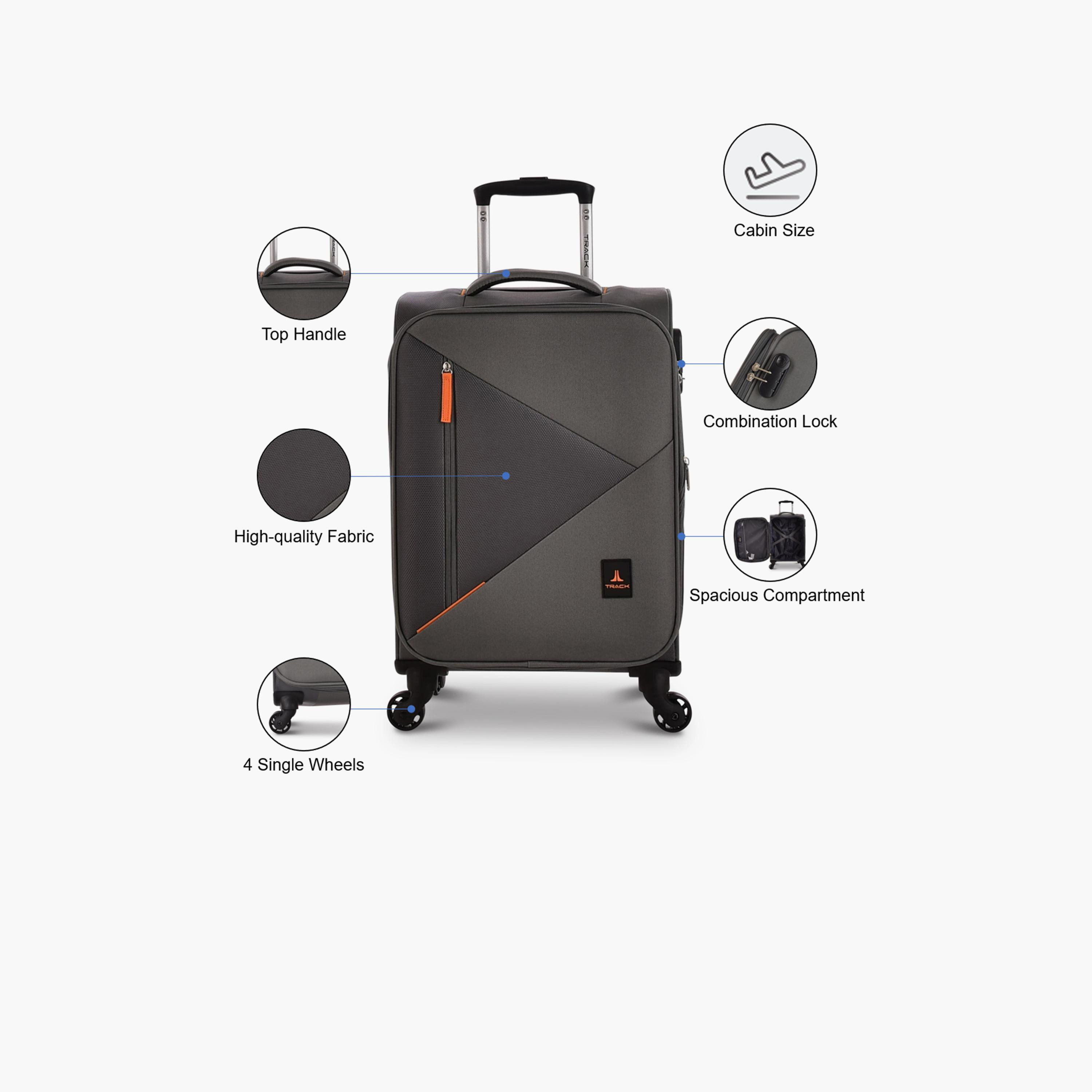 تراك- شنطة 55 سم حجم مناسب للمقصورة بأربع عجلات مع قفل مركب | LG003-20-travel-luggagesandbags-luggage-image-14