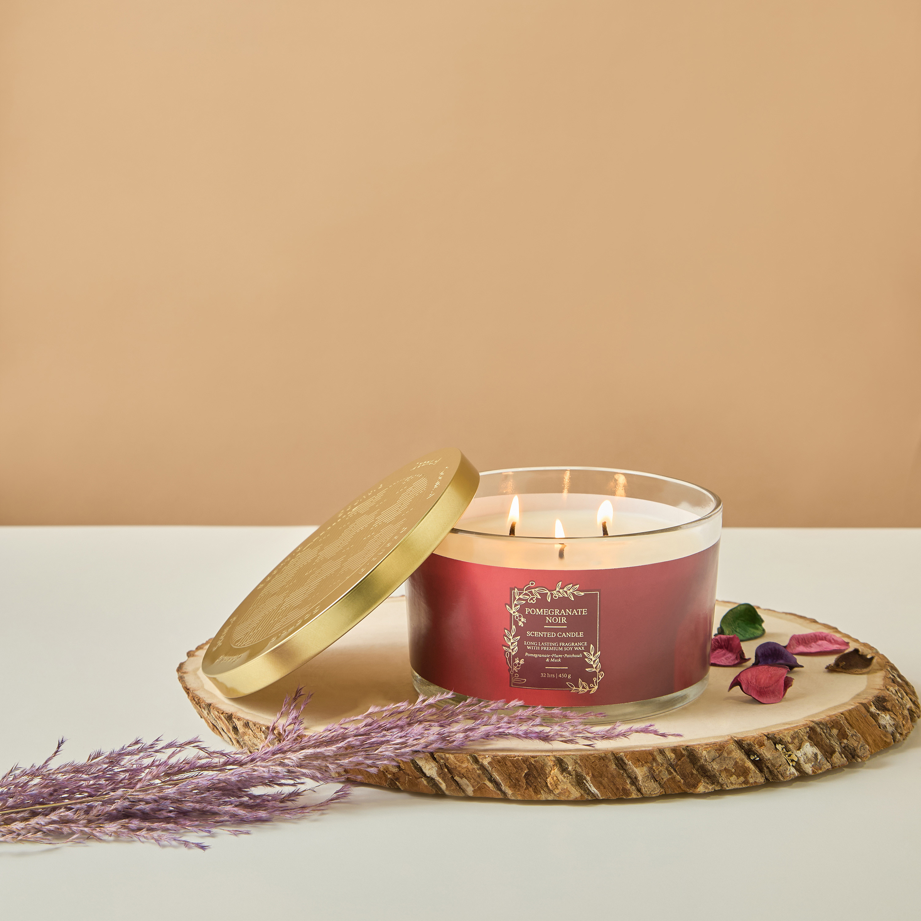 Scent.d Pomegranate Noir Scented 3-Wick Jar Candle - 450 gms-PROMO_LS_BUY2FOR7_9_OMN_030726-image-1