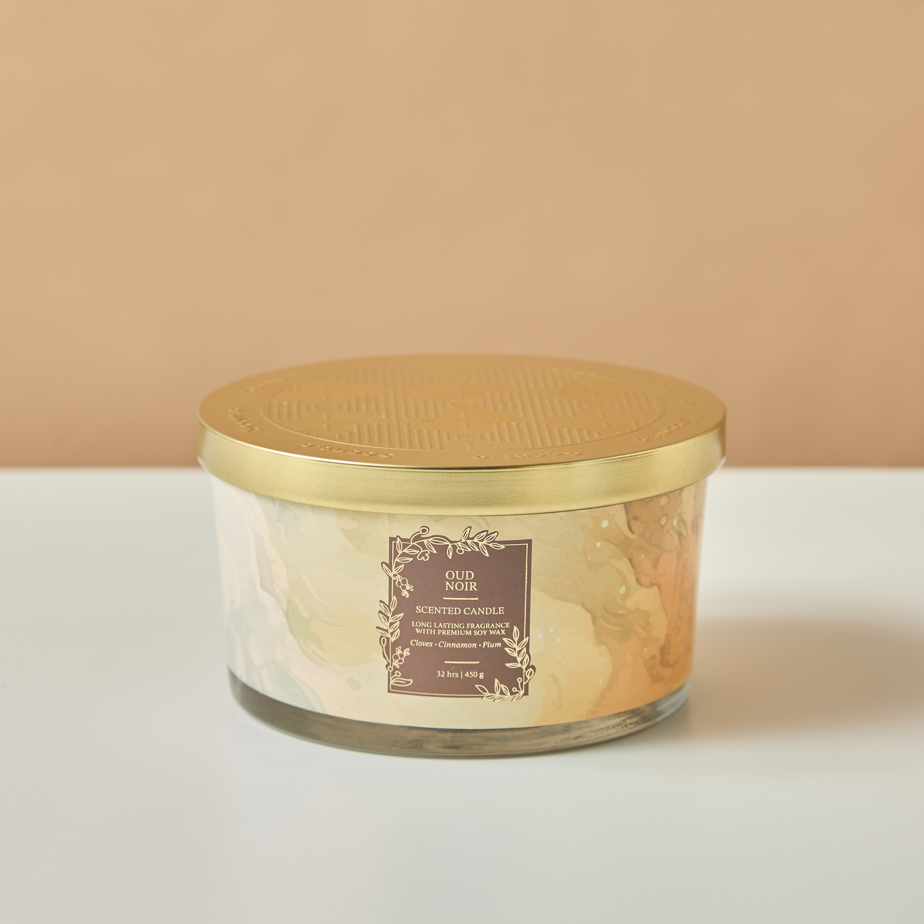 Scent.d Pomegranate Noir Scented 3-Wick Jar Candle - 450 gms-household-homefragrance-candles-image-2