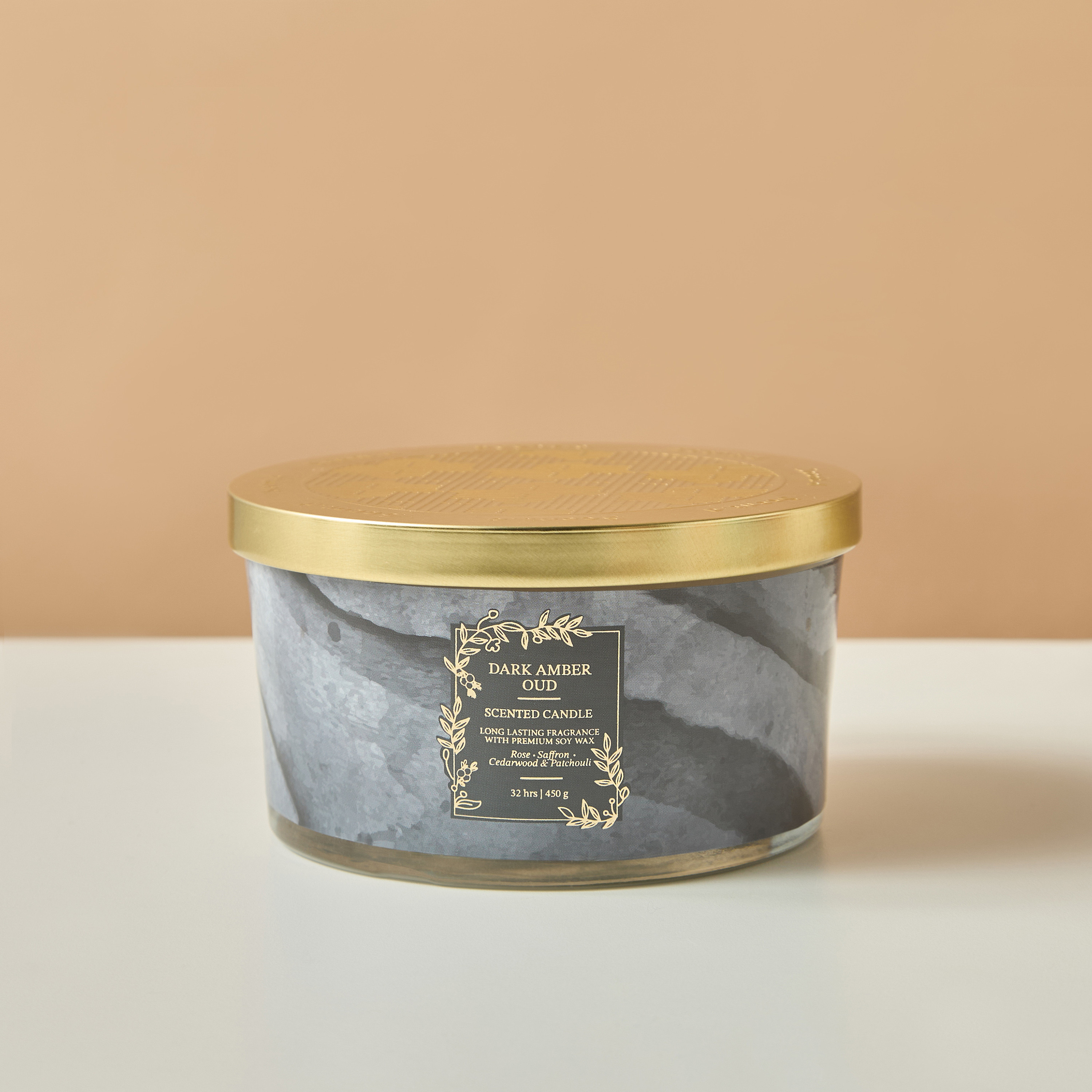 Scent.d Pomegranate Noir Scented 3-Wick Jar Candle - 450 gms-household-homefragrance-candles-image-2
