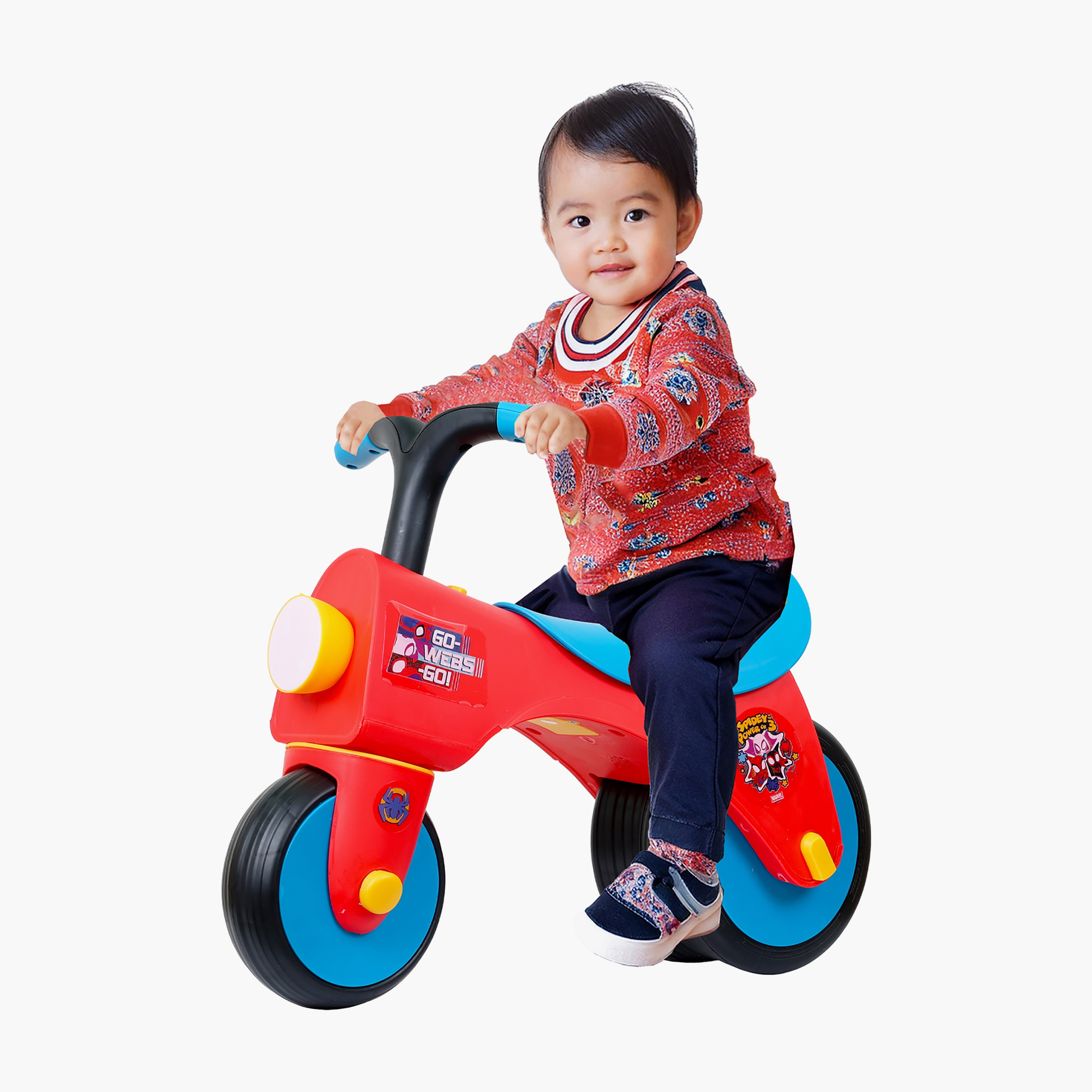 Marvel Spidey Balance Scooter with Front Light, Red & Blue-toys-outdoor-bikesandrideons-image-1