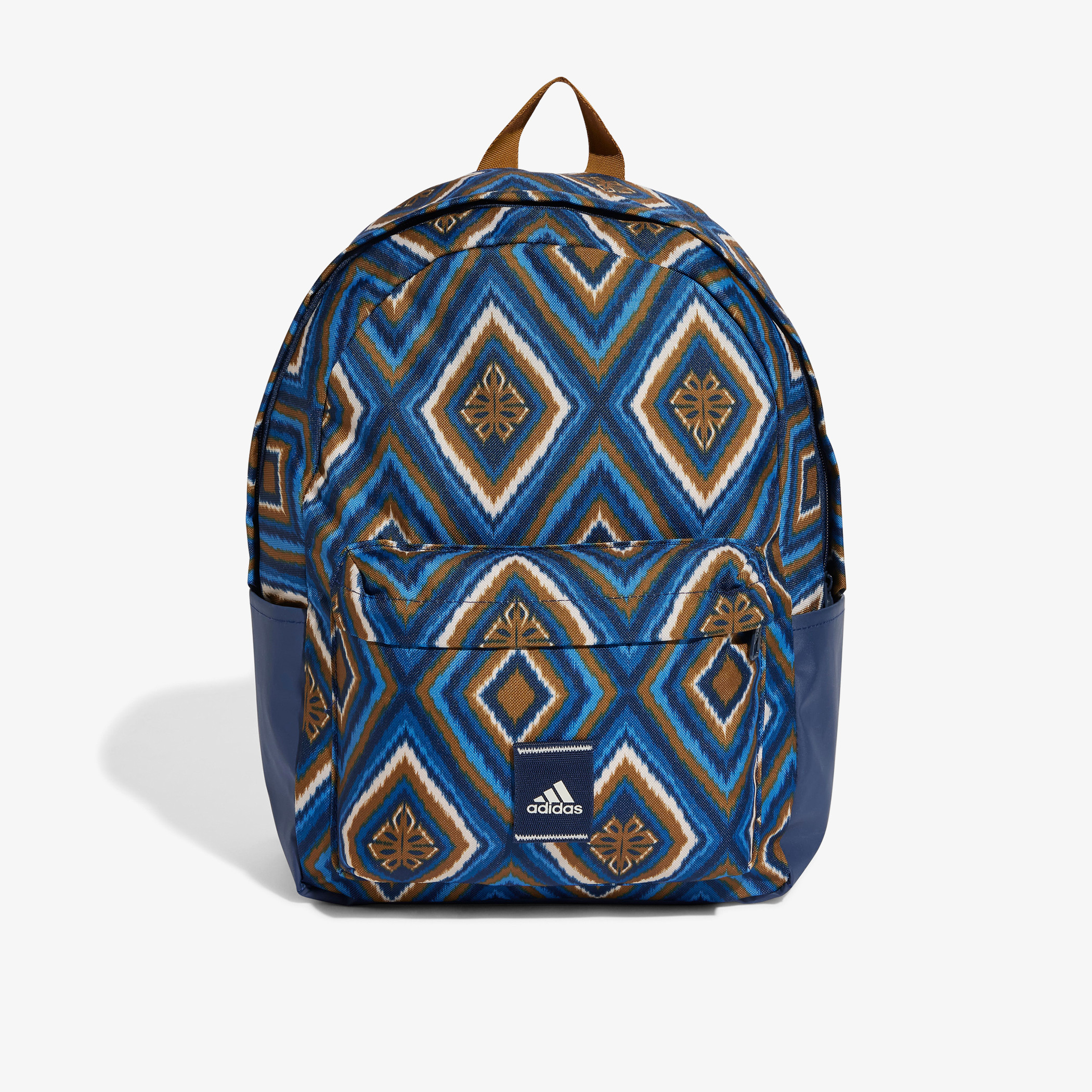 Adidas All Over Geometric Print Backpack with Adjustable Straps and Zip Closure