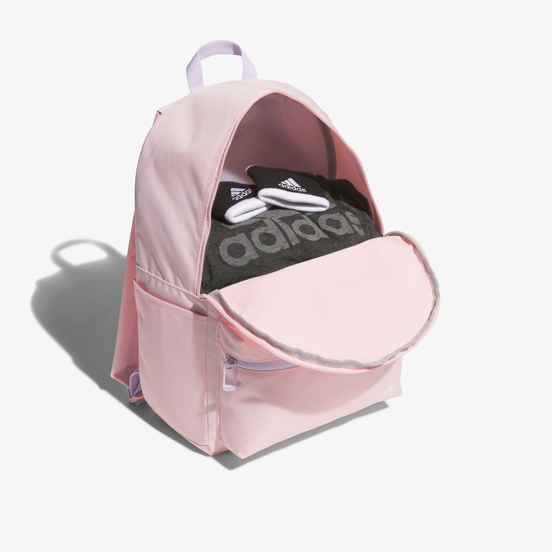 Shop Adidas Logo Print Backpack with Zip Closure and