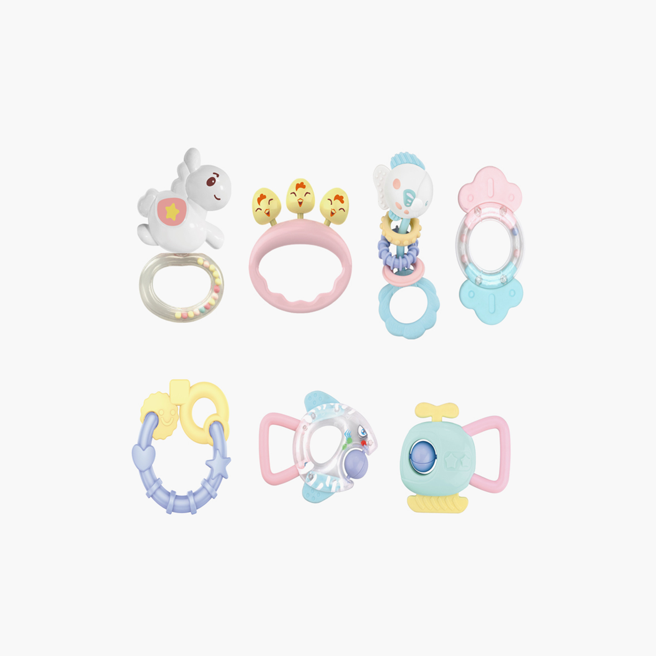 Juniors 7-Piece Rattles and Teethers Set-toys-babyandtoddlertoys-rattlesandteethers-image-2