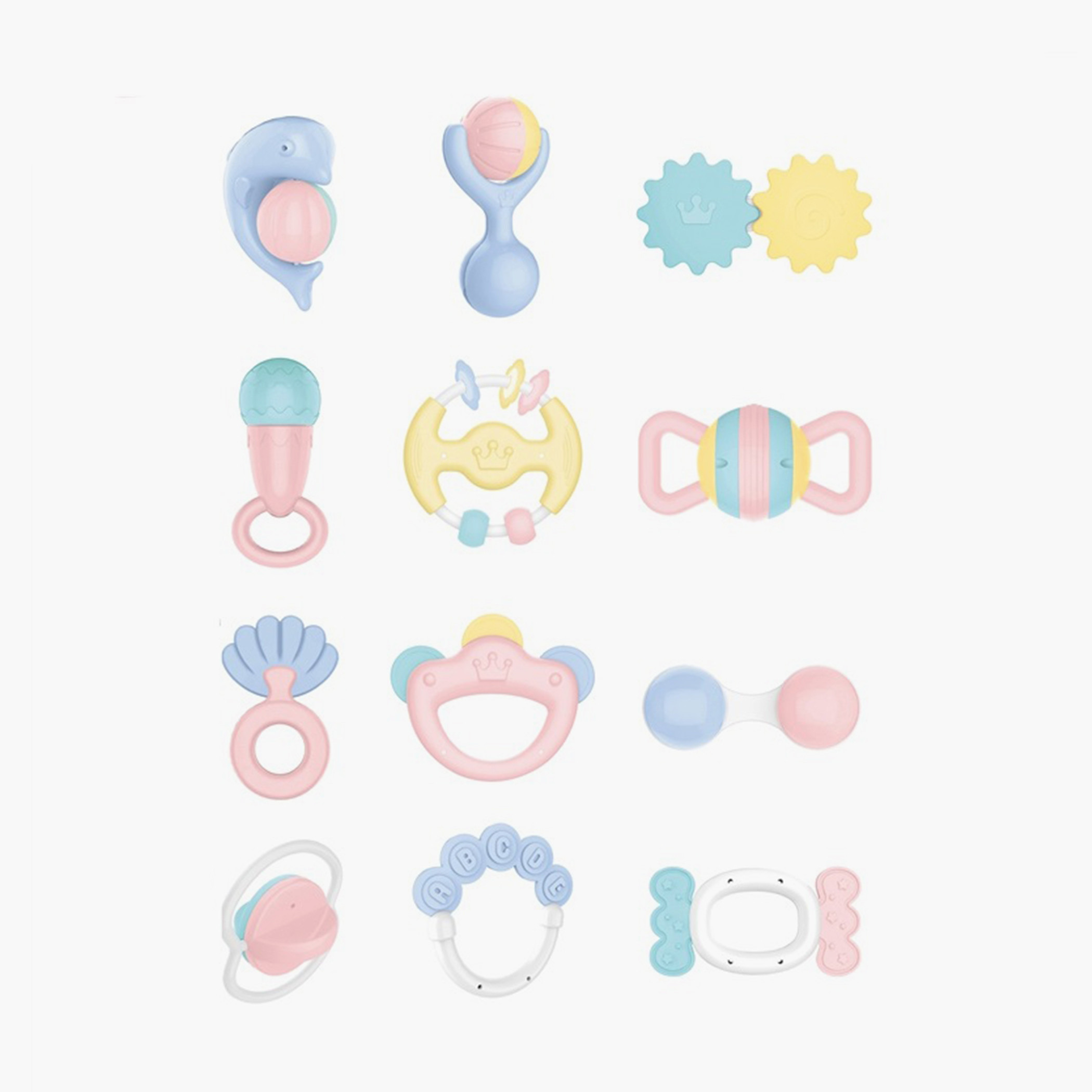 مجموعة خشخيشة وعضّاضة 12 قطعة من جونيورز-toys-babyandtoddlertoys-rattlesandteethers-image-4