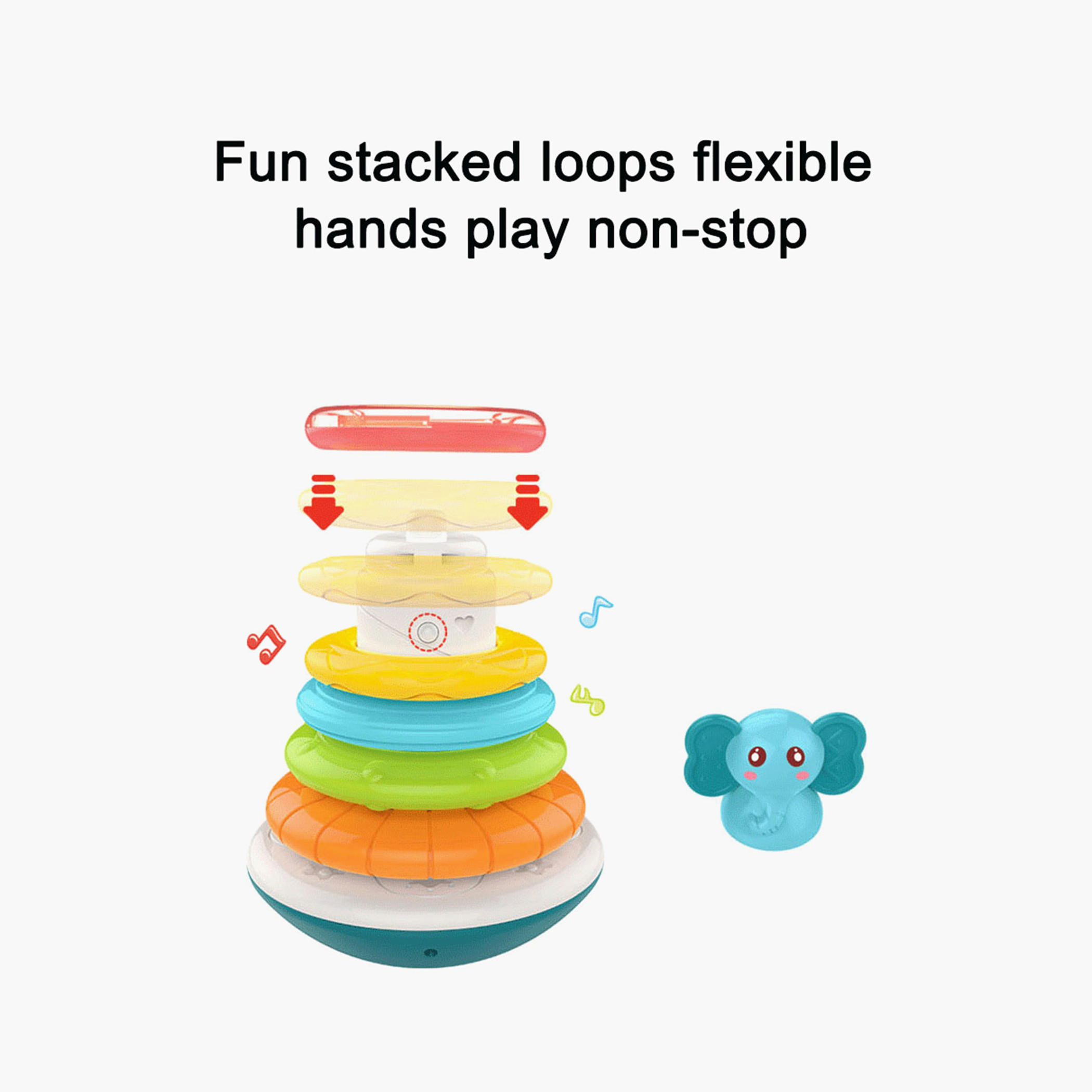 حلقات تكديس موسيقية مع أضواء من جونيورز-toys-babyandtoddlertoys-stackingandnestingtoys-image-4