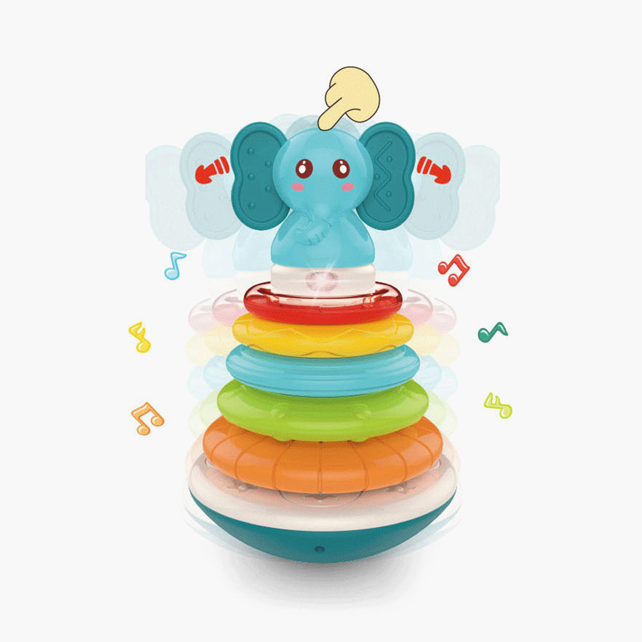 حلقات تكديس موسيقية مع أضواء من جونيورز-toys-babyandtoddlertoys-stackingandnestingtoys-image-3