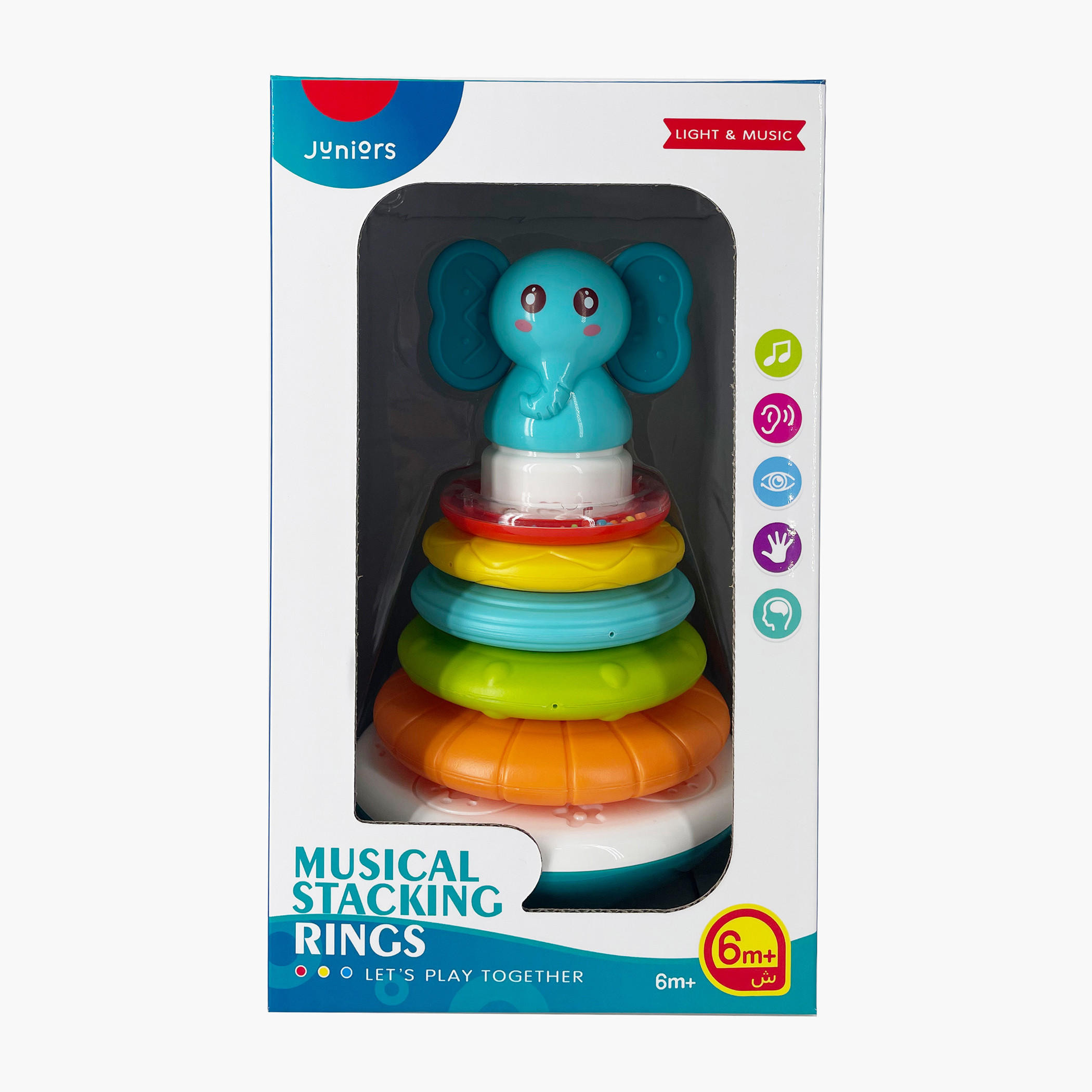 حلقات تكديس موسيقية مع أضواء من جونيورز-toys-babyandtoddlertoys-stackingandnestingtoys-image-1