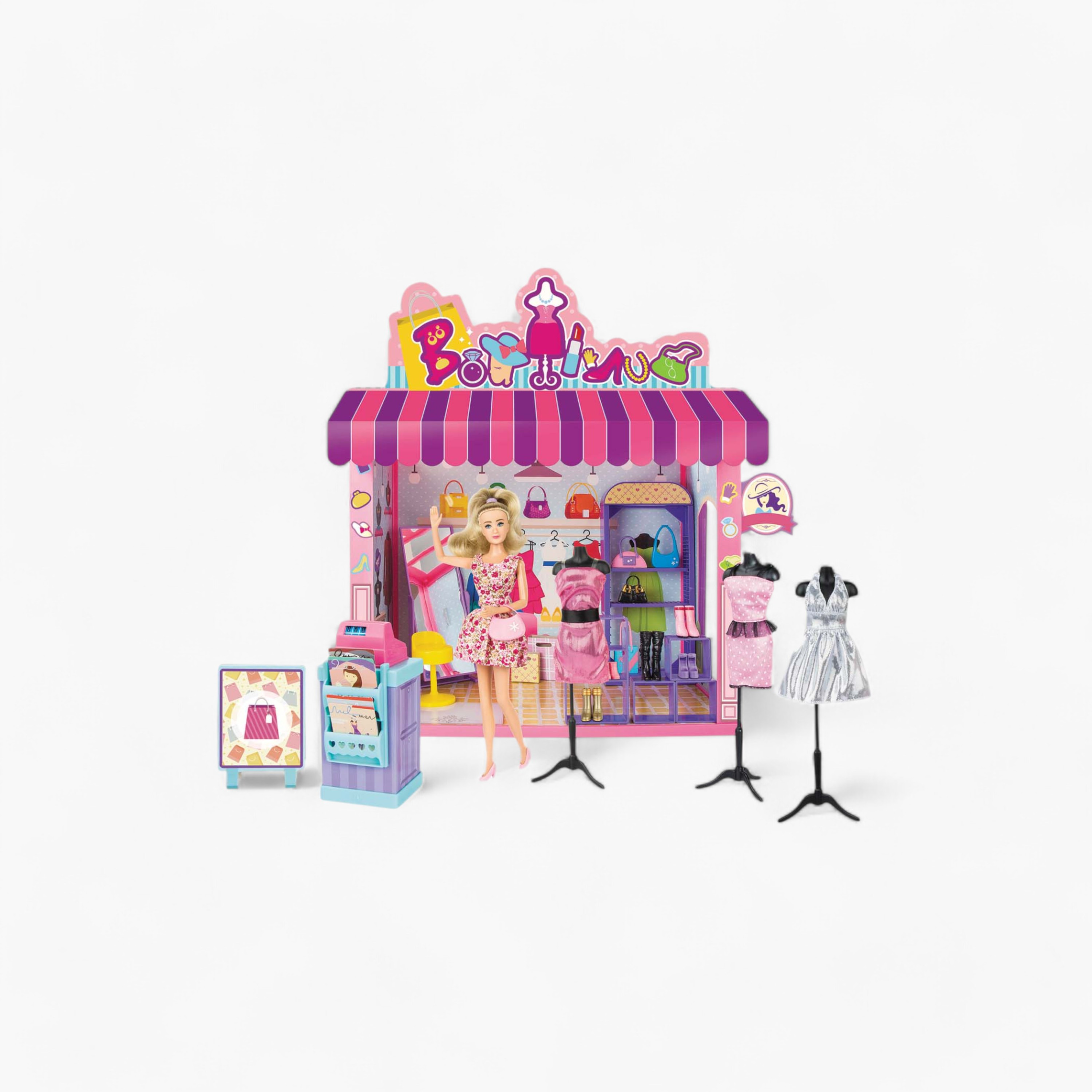 مجموعة لعب دمية أزياء ماي فاشون بوتيك من جونيورز - 29 سم-toys-dollsandplaysets-dollplaysets-image-1