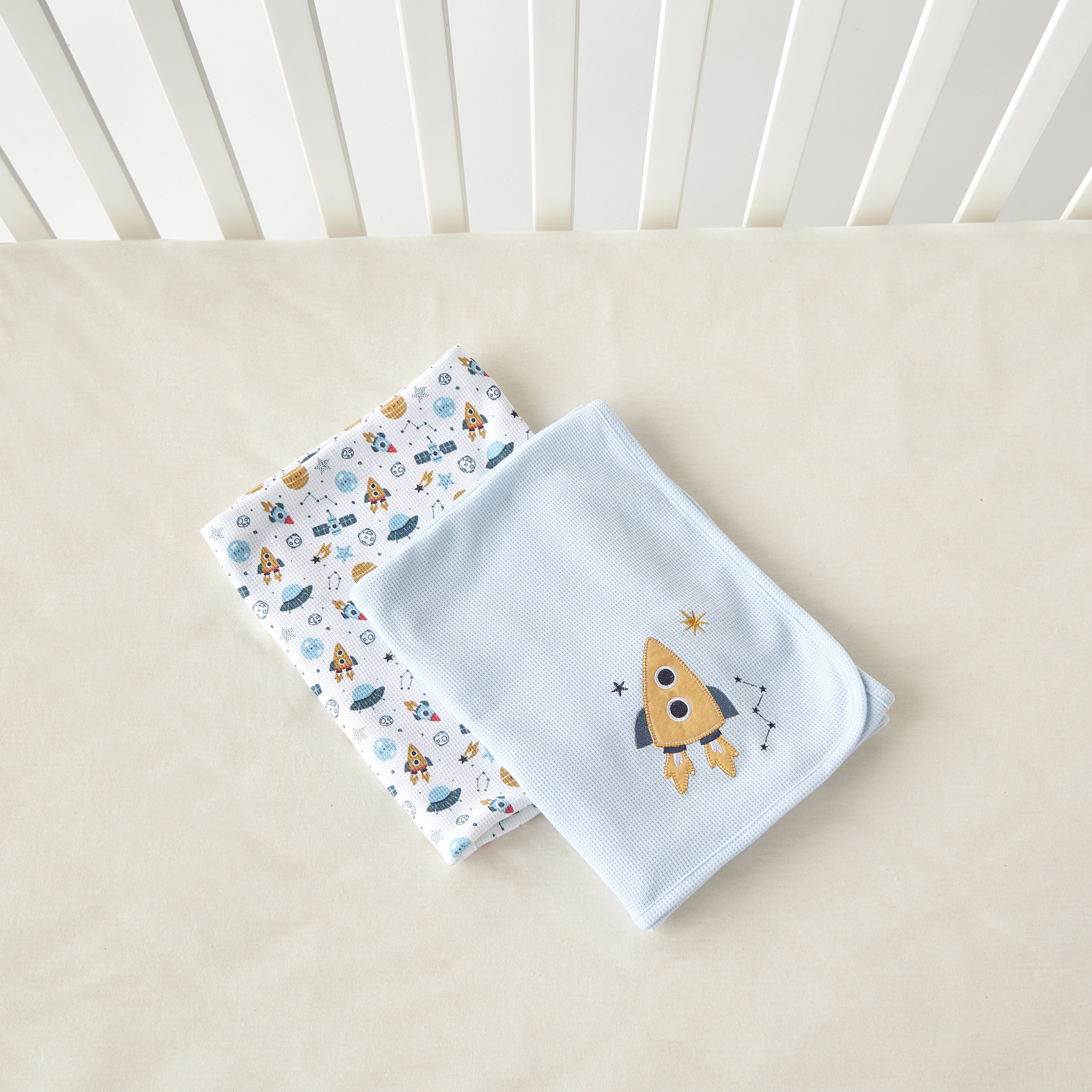 Juniors Rocket Print Receiving Blanket - Set of 2-baby-nursery-blanketsandswaddles-receivingblankets-image-4