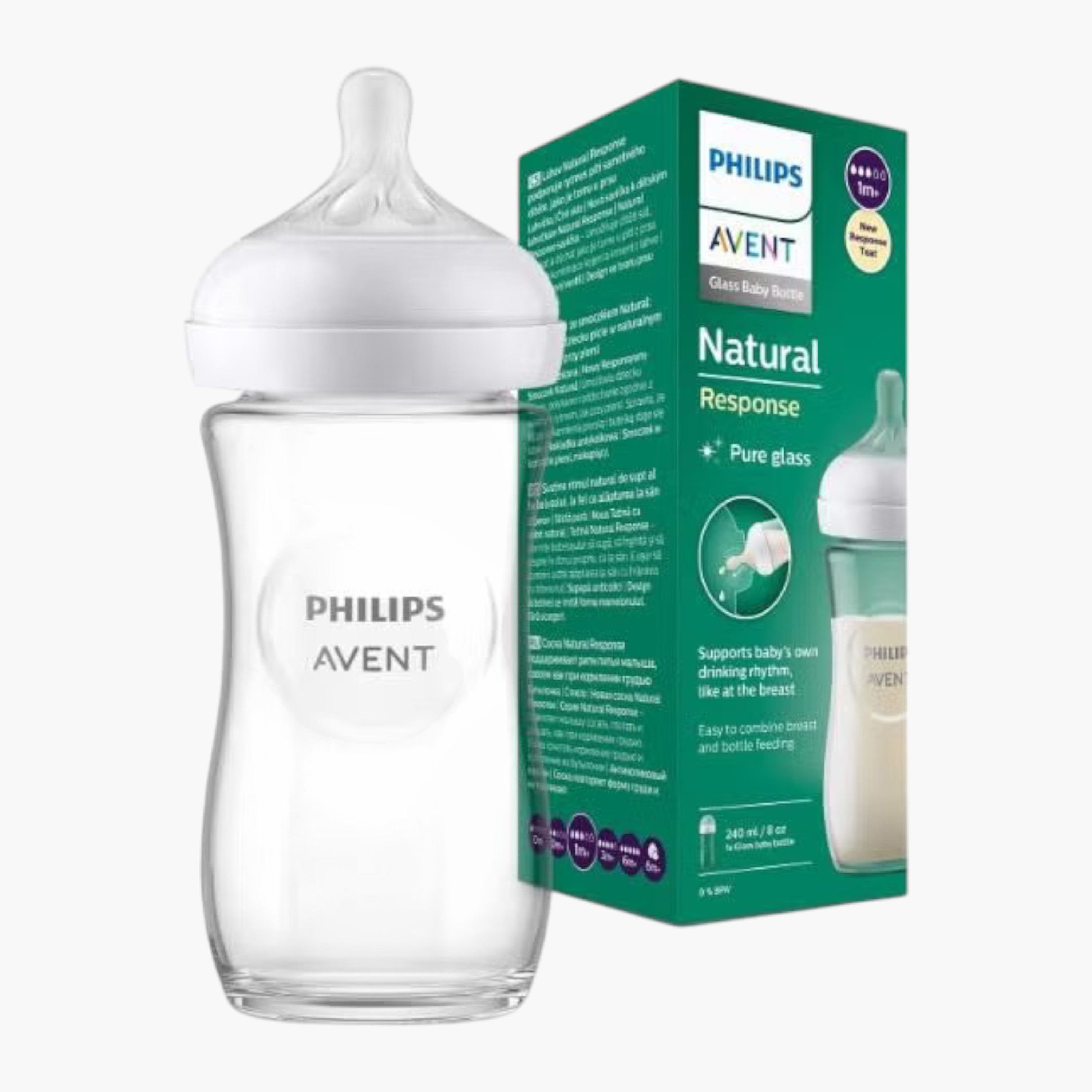 قارورة رضاعة زجاجيّة طبيعية من فيليبس آفنت -  240 مل-baby-feeding-feedingbottles-bottlesandteats-image-4