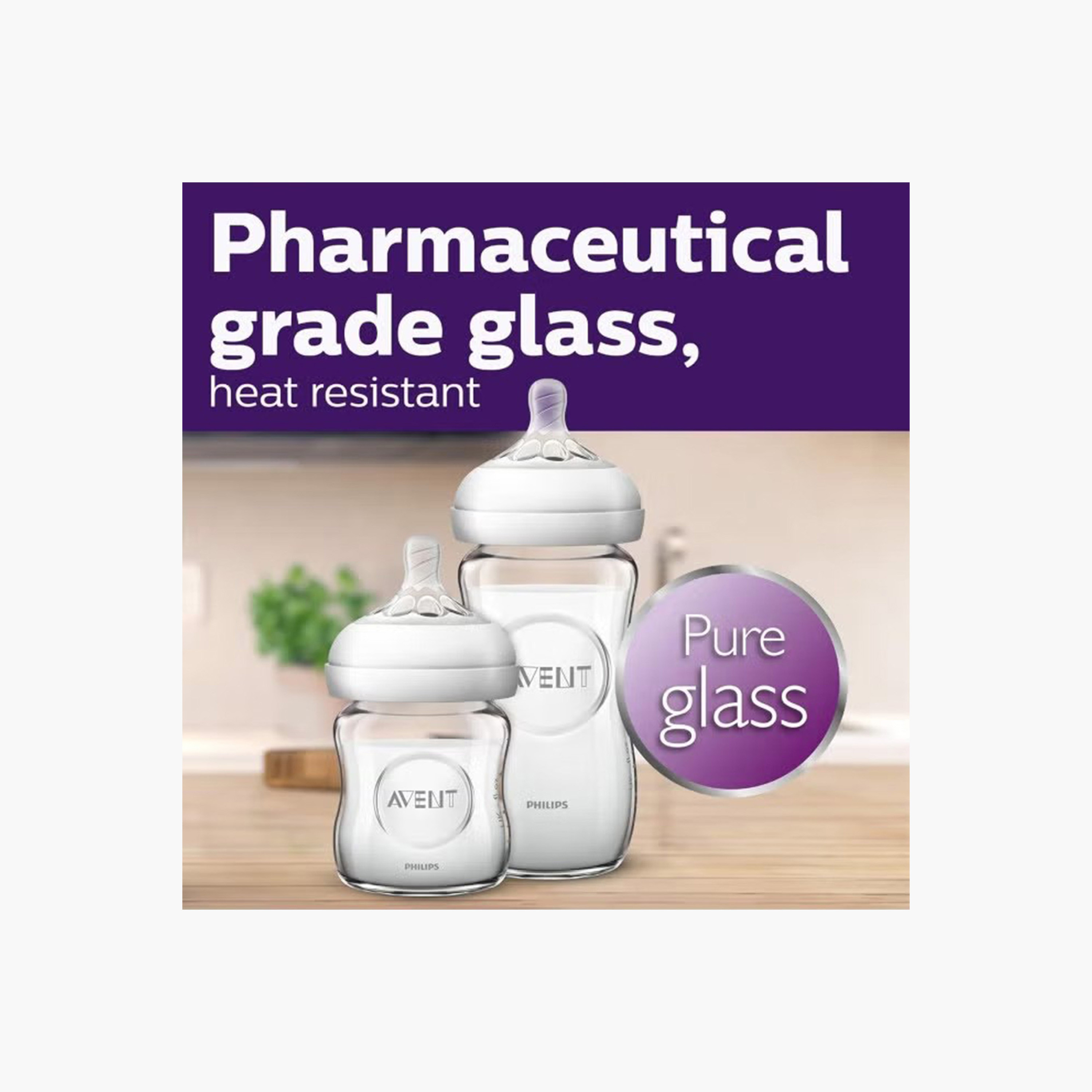 قارورة رضاعة زجاجيّة طبيعية من فيليبس آفنت -  240 مل-baby-feeding-feedingbottles-bottlesandteats-image-2