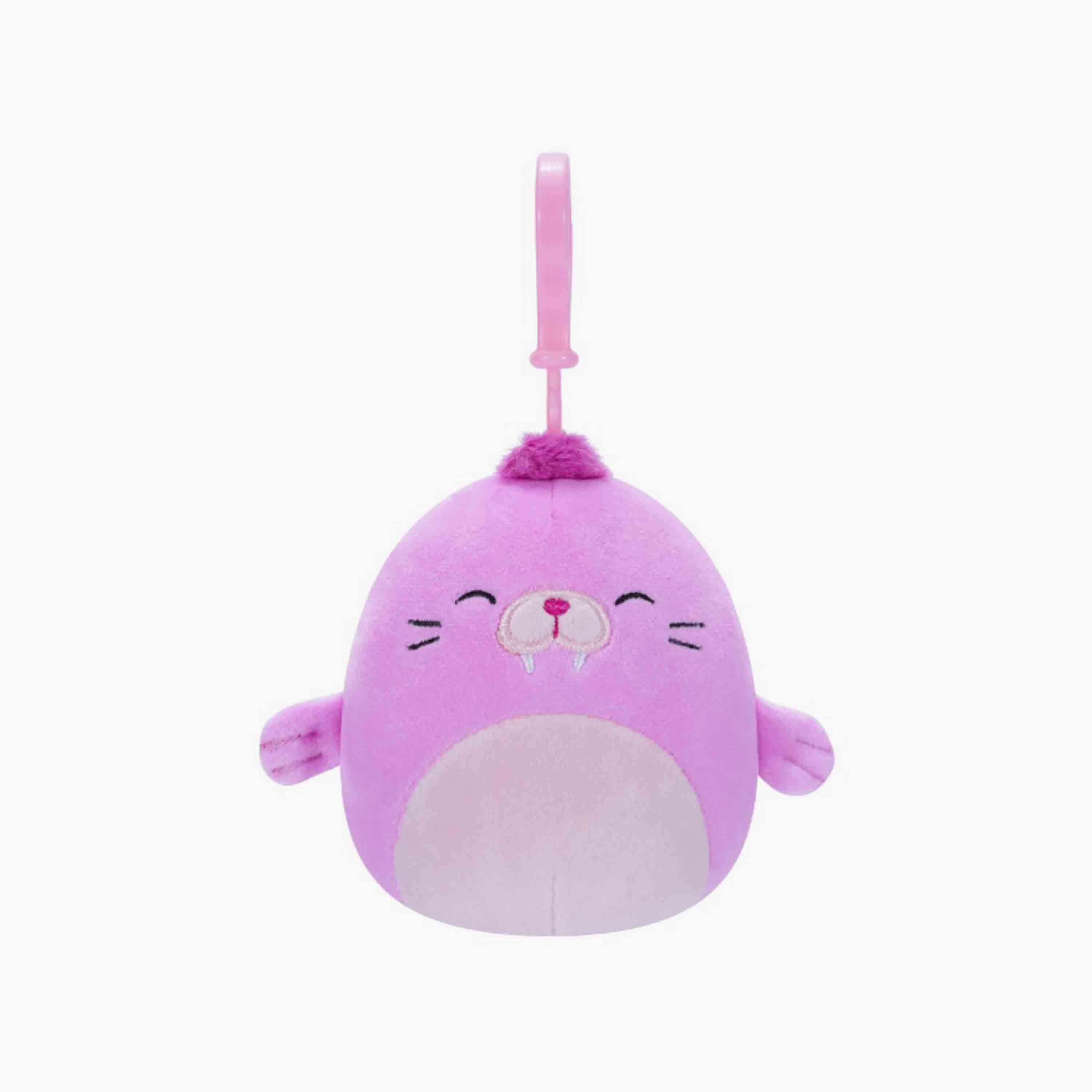 Squishmallows 3.5'' Pepper the Pink Walrus Clip-On Plush Toy-toys-plushsofttoys-animals-image-1
