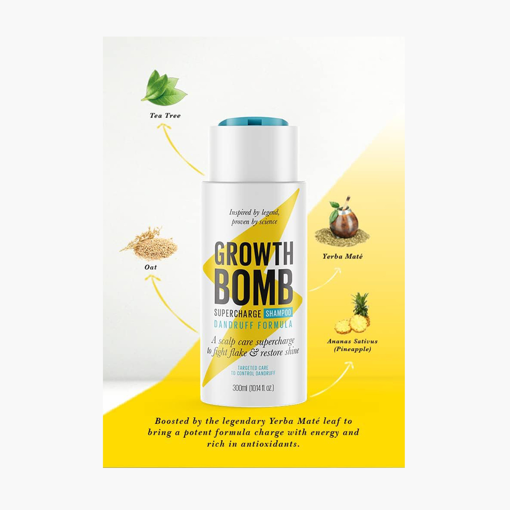 شامبو الشعر سوبر تشارج بتركيبة ضد القشرة من جروث بومب - 300 مل-beautyandpersonalcare-hair-haircare-shampoos-image-2