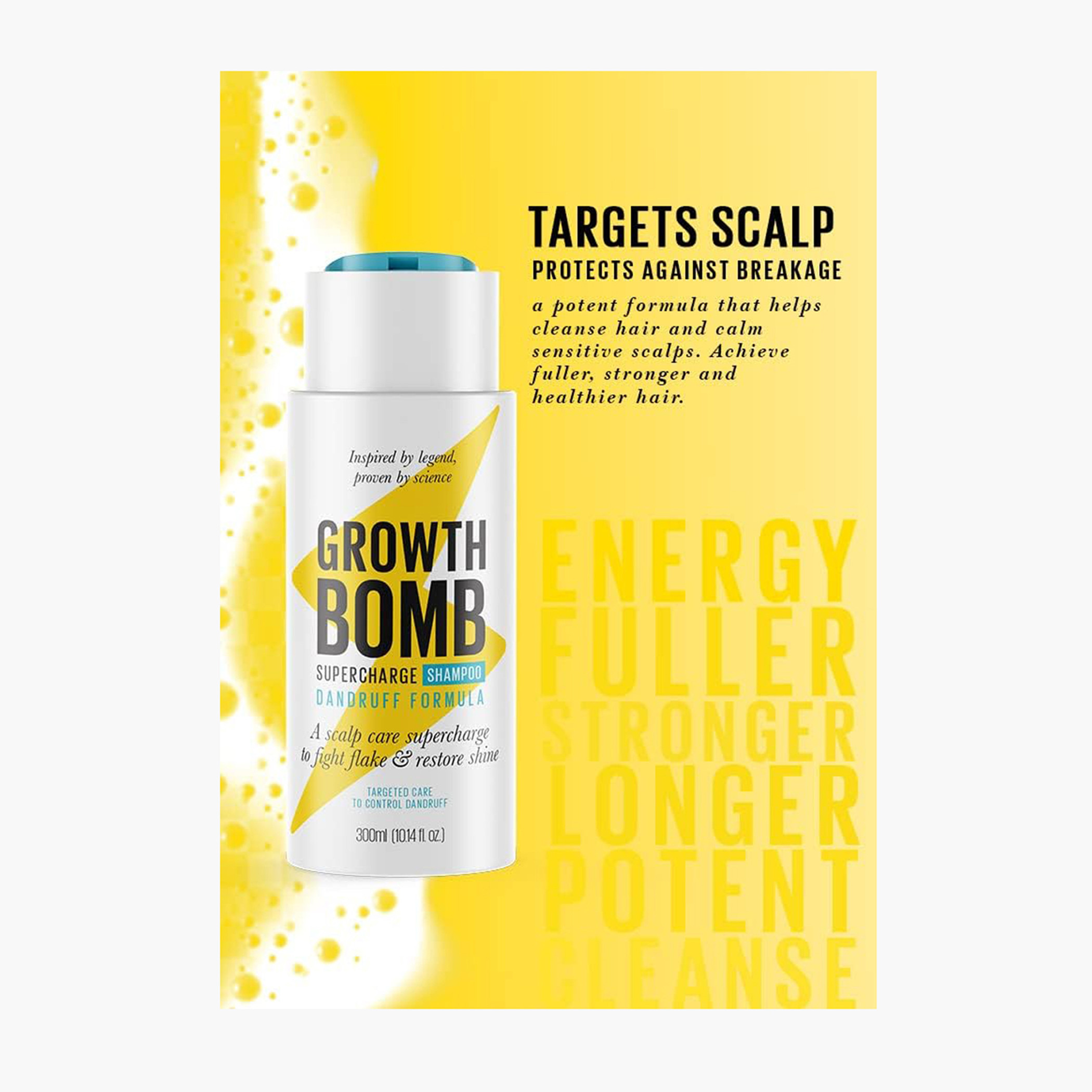 شامبو الشعر سوبر تشارج بتركيبة ضد القشرة من جروث بومب - 300 مل-beautyandpersonalcare-hair-haircare-shampoos-image-3