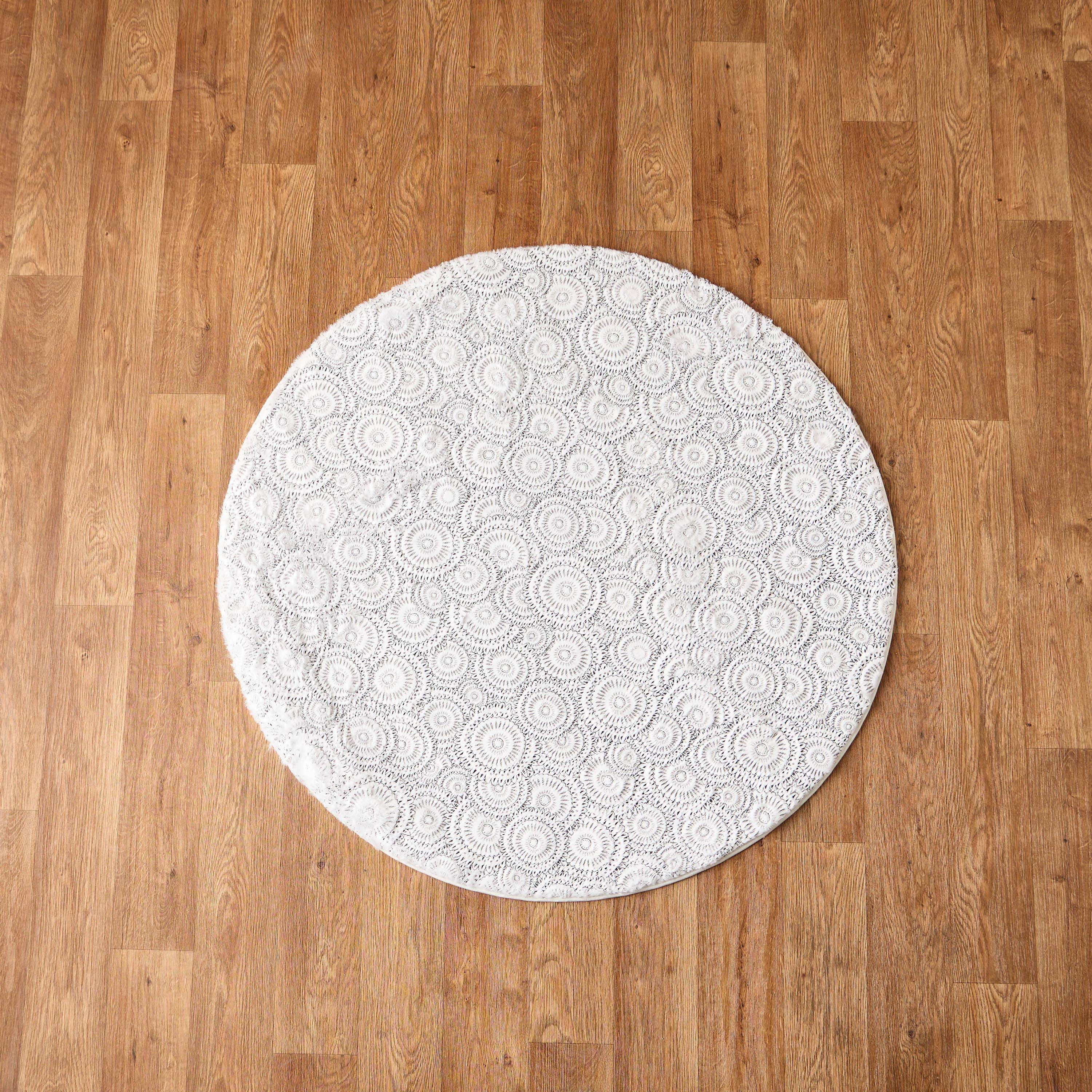 Foiled Faux Rabbit Fur Rug - 120 cms-household-rugsandcarpets-rugs-image-2
