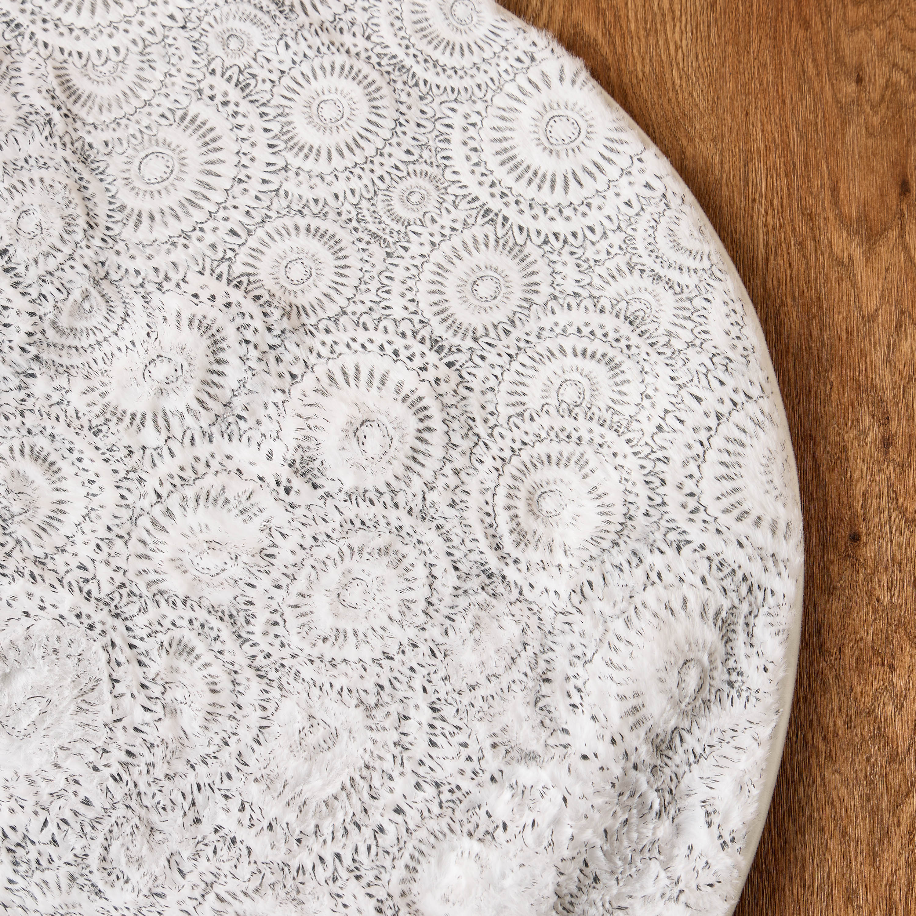 Foiled Faux Rabbit Fur Rug - 120 cms-household-rugsandcarpets-rugs-image-3