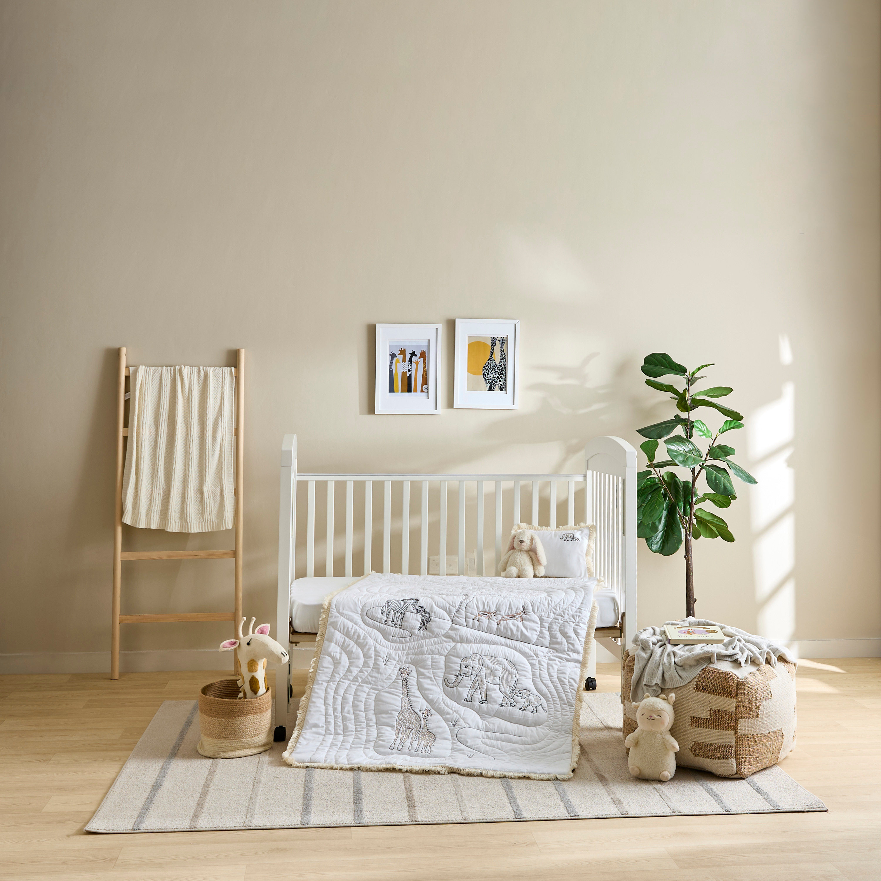 Giggles Safari Embroidered Comforter and Pillow Set-baby-nursery-babybedding-image-8