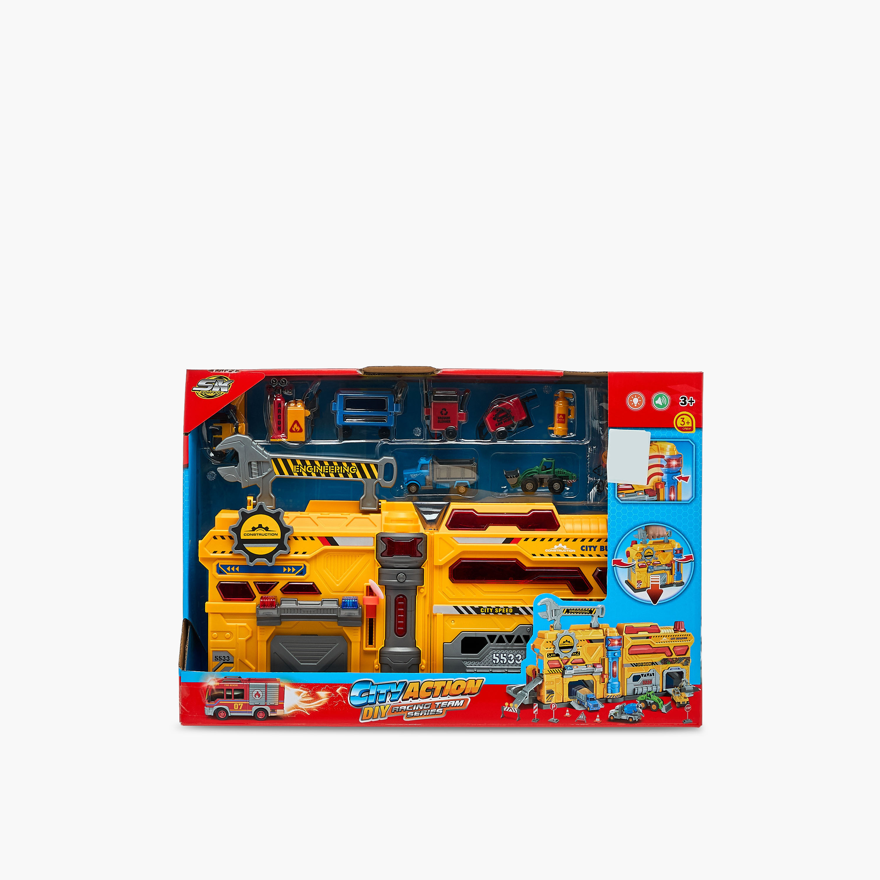 مجموعة ألعاب مسار المرآب اصنعها بنفسك من سيتي أكشن-toys-playvehicles-vehicleplaysets-image-1