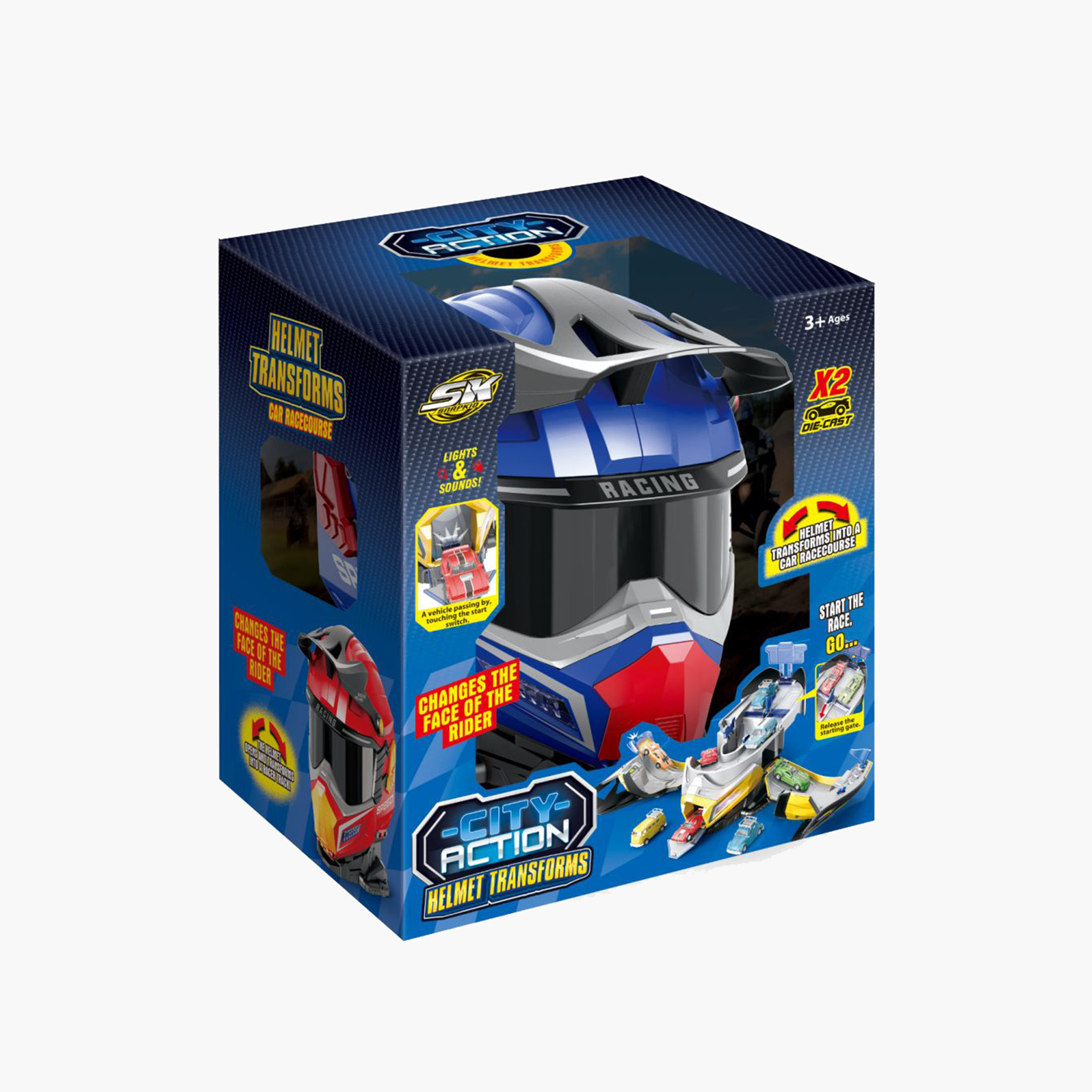 City Action Enduro Helmet Transforms Race Track Playset-toys-playvehicles-racetracks-image-1