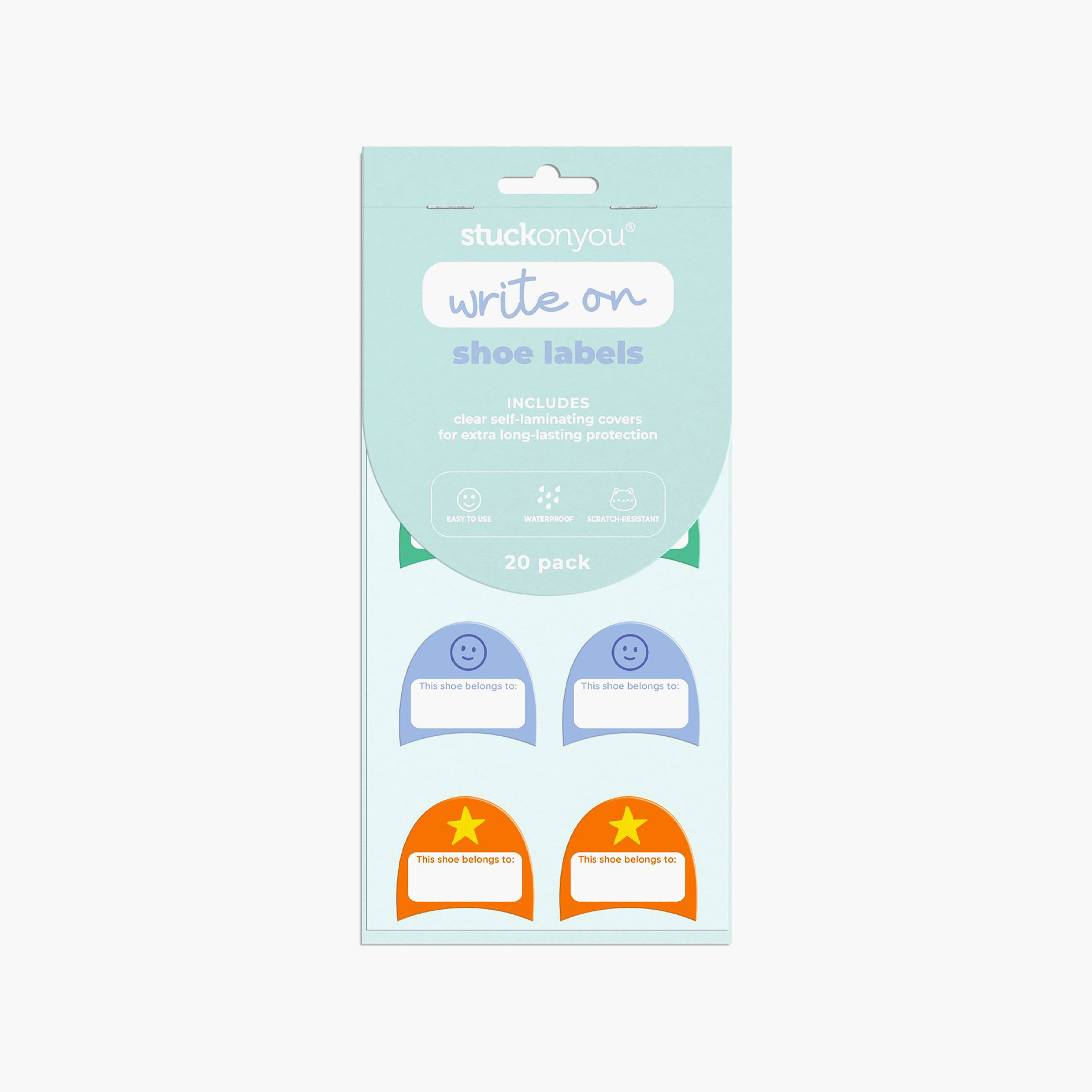 Stuck On You 20-Piece Write On Shoe On Labels, Starstruck-school-stationery-accessories-image-1