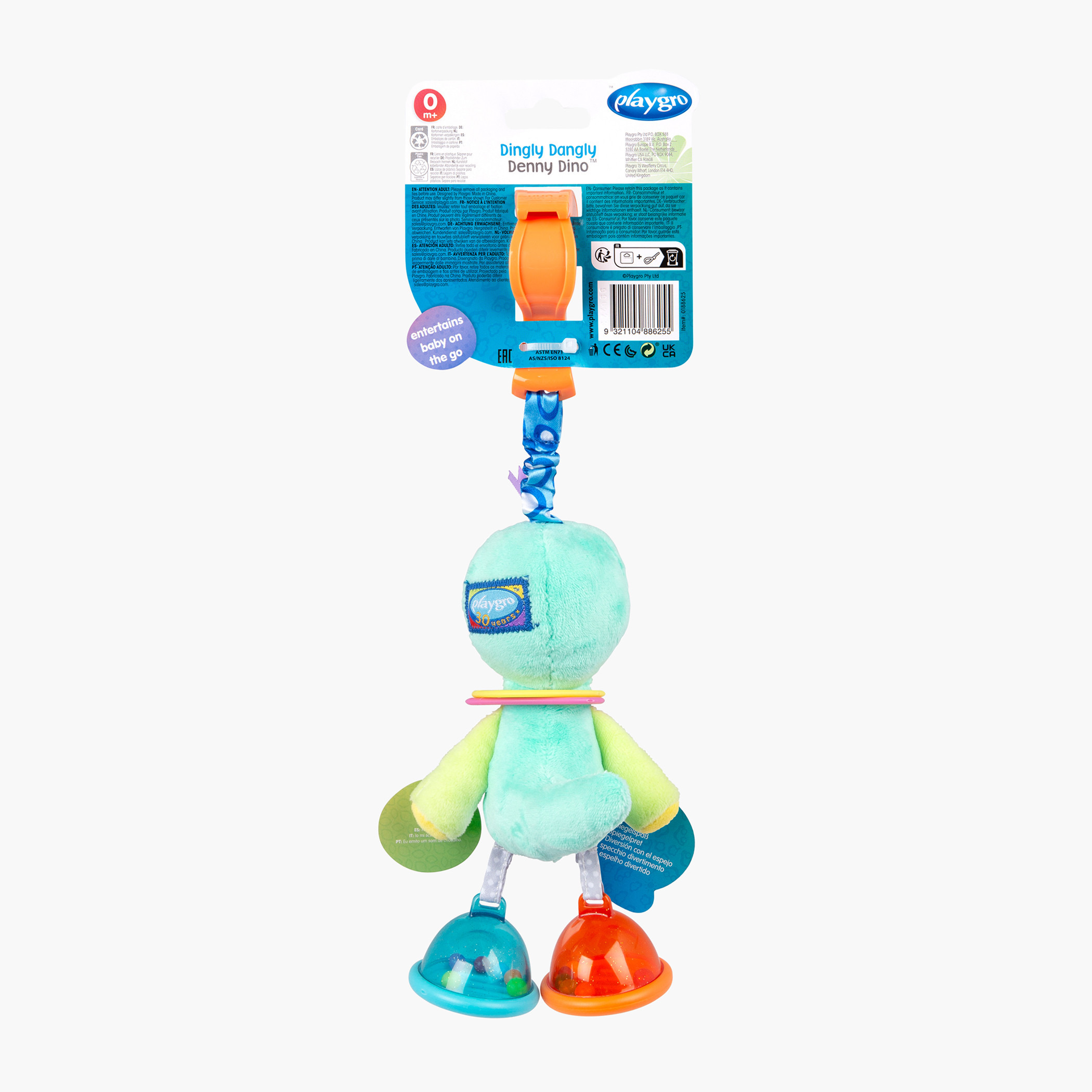 Playgro Dingly Dangly Denny Dino Stroller Toy-baby-gear-strollersandprams-accessories-image-7