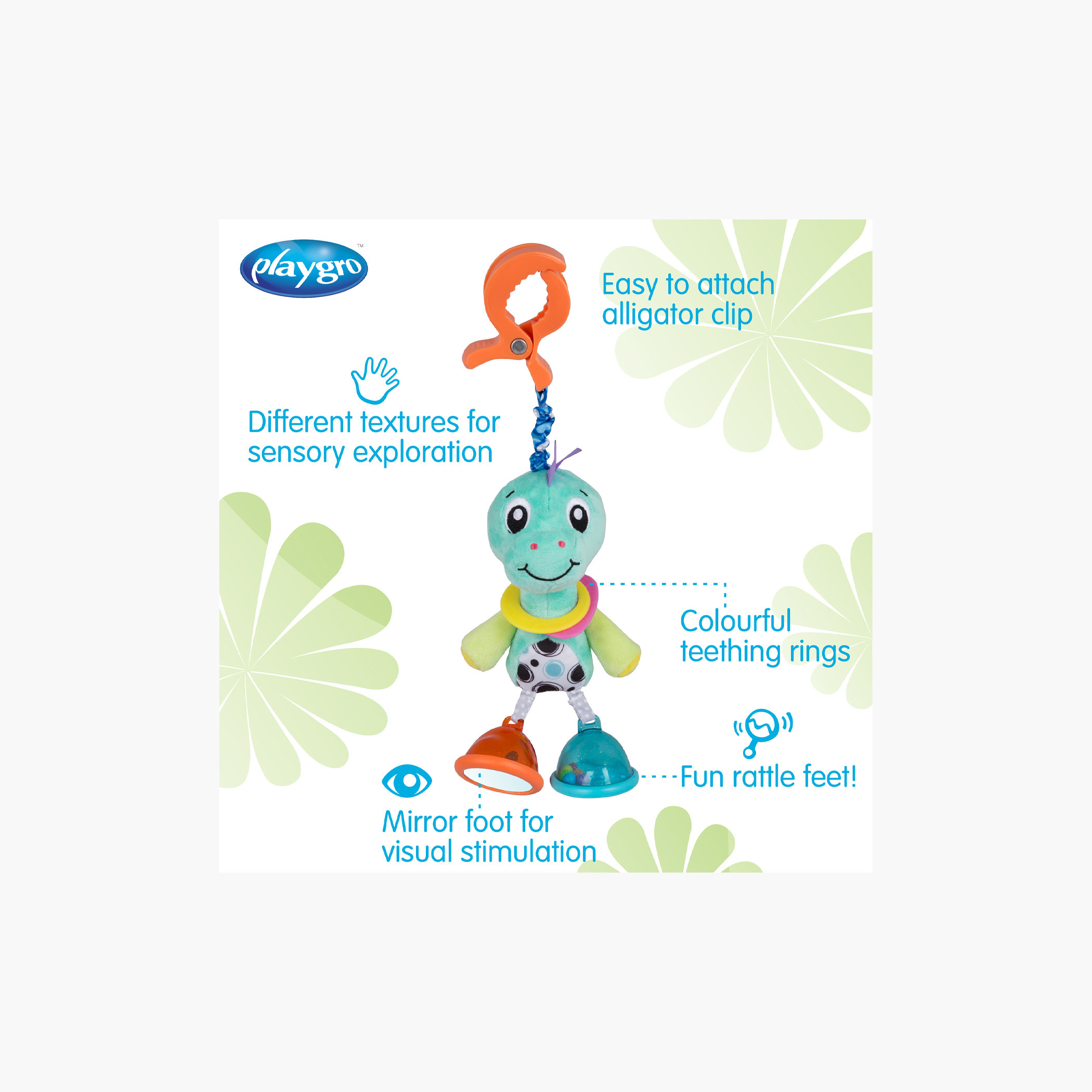 Playgro Dingly Dangly Denny Dino Stroller Toy-baby-gear-strollersandprams-accessories-image-5