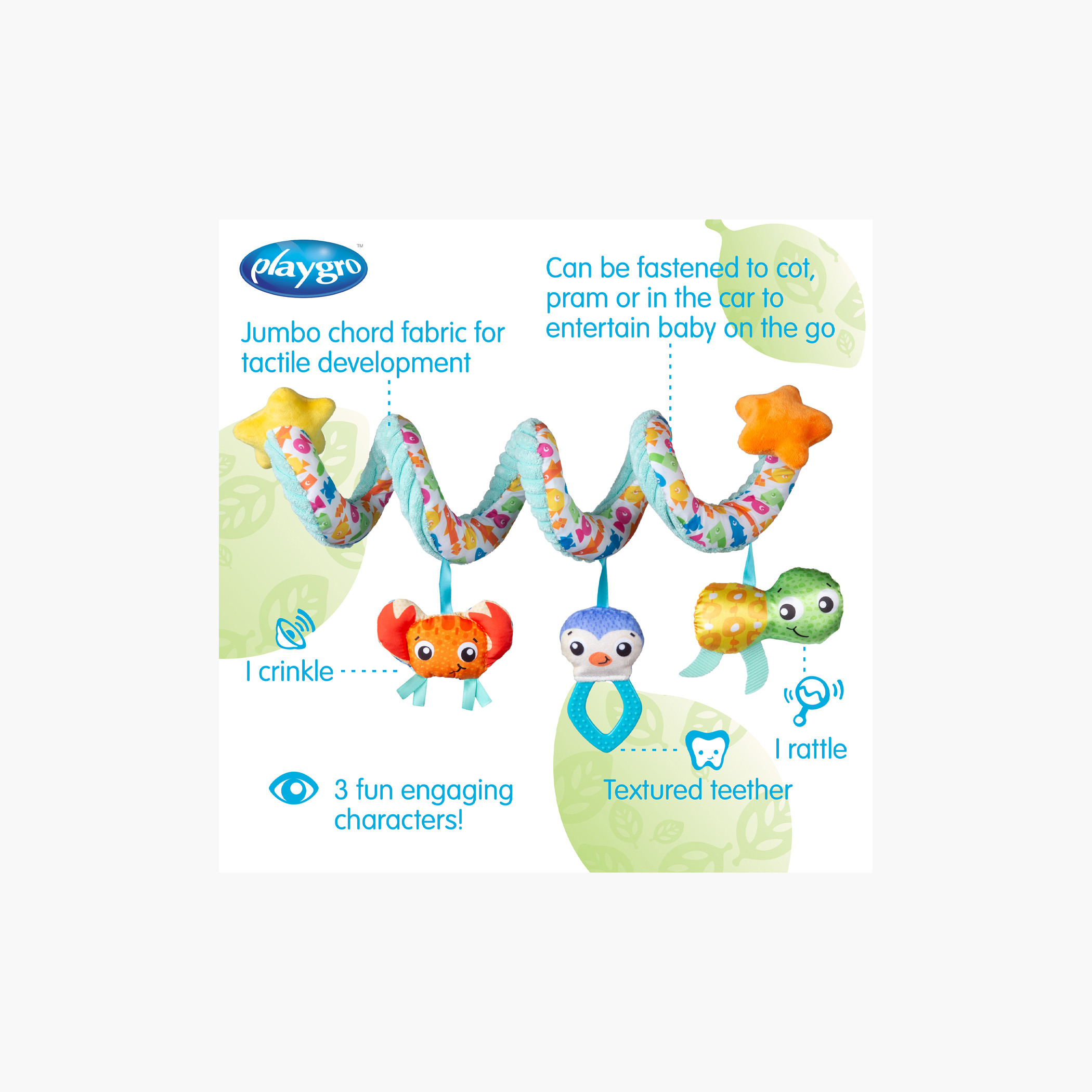 Playgro Ocean Adventure Twirly Whirly Stroller Toy-baby-gear-strollersandprams-accessories-image-4