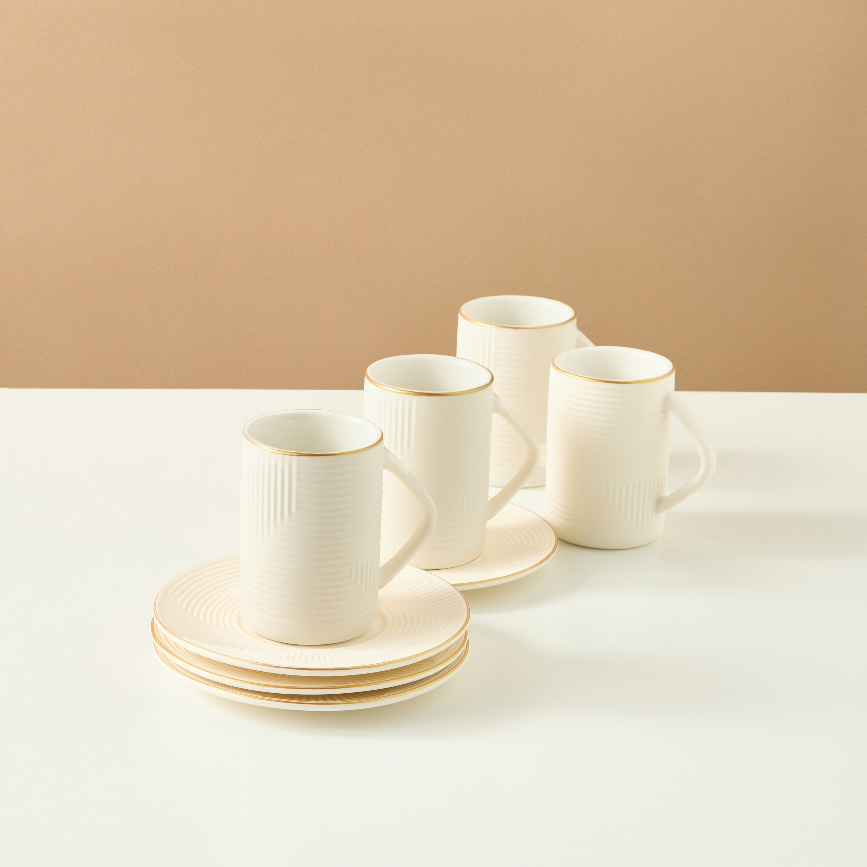 Jawhara 8-Piece Ceramic Cup and Saucer Set-household-dining-teaandcoffee-teaandcoffeesets-image-1