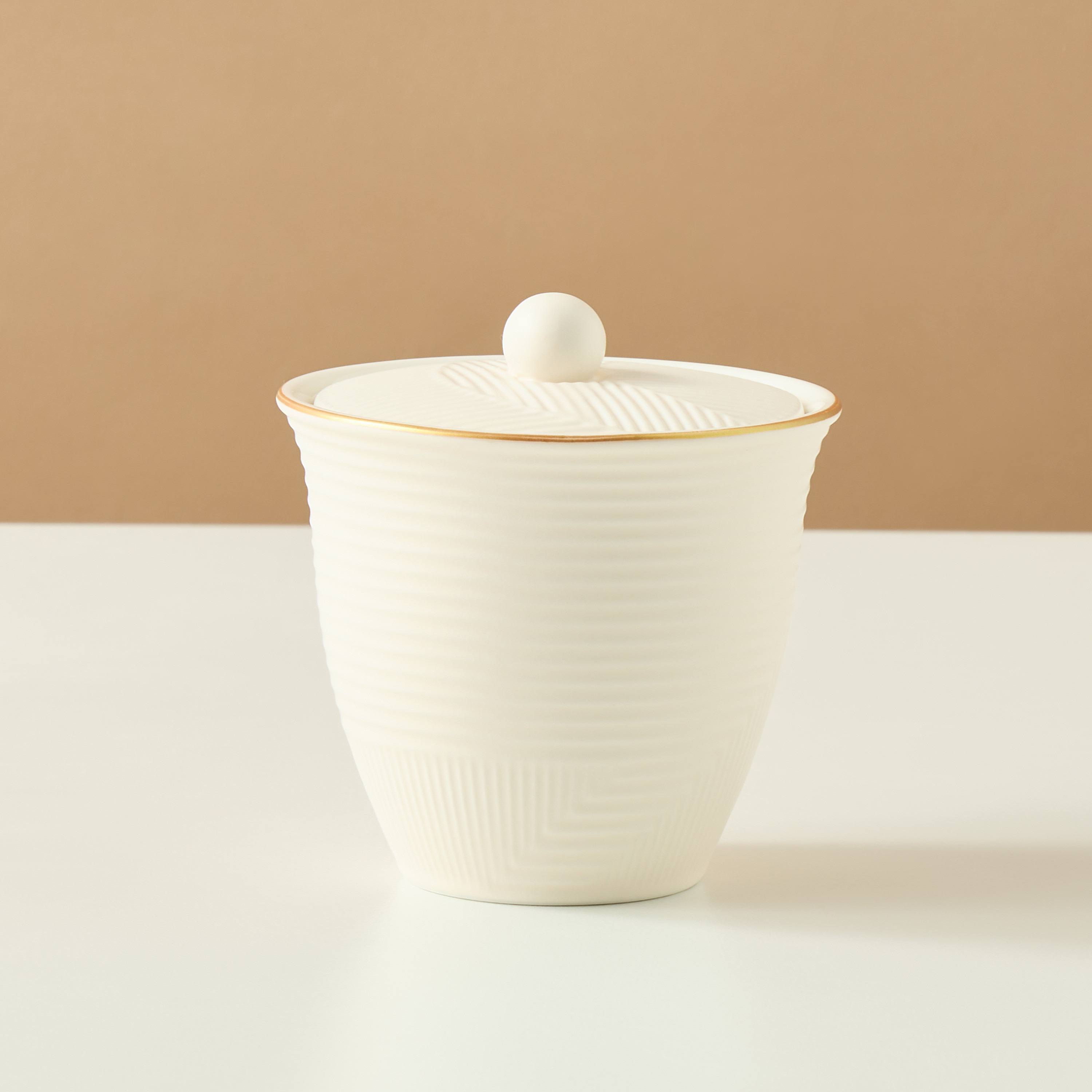 Textured Ceramic Sugar Pot-household-dining-teaandcoffee-teaandcoffeeaccessories-image-1