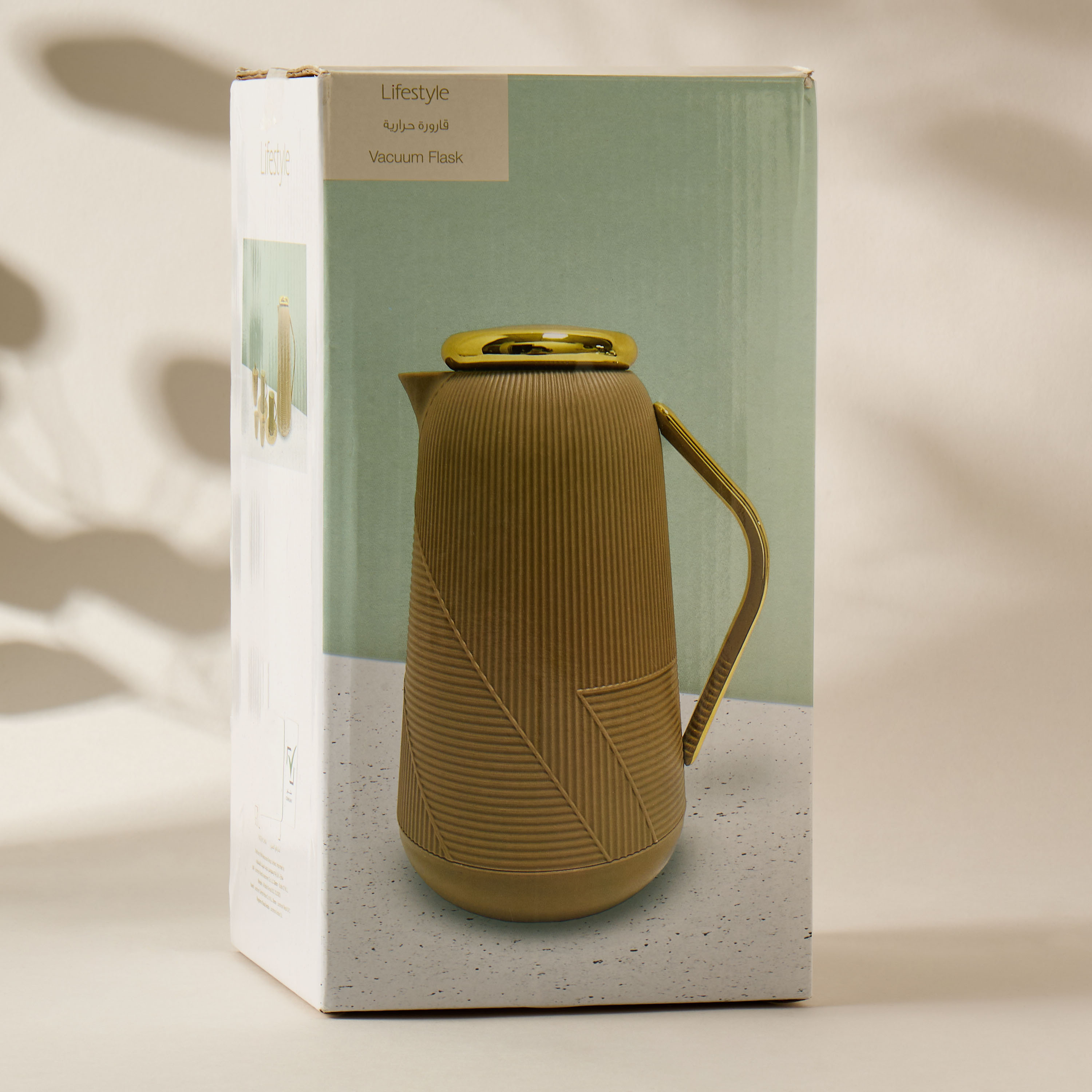 Ribbed Vacuum Flask - 1 L-household-dining-teaandcoffee-vacuumflaskscoffeeandteapots-image-5