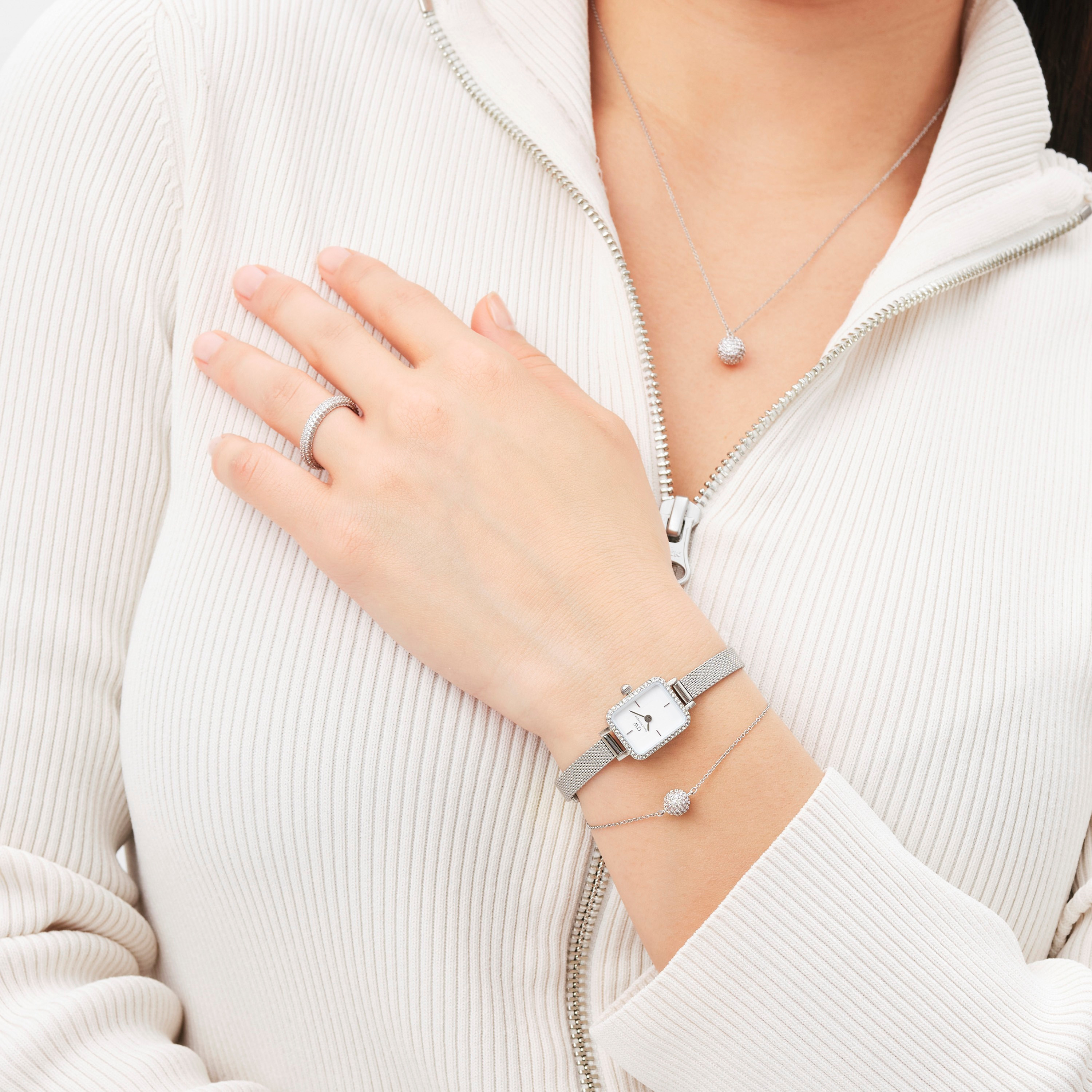 سوار نسائي بسلسلة ذات ستانلس ستيل من دانيال ولينغتون بايف | مقاس واحد-women-watchesandjewellery-jewellery-banglesandbracelets-image-7