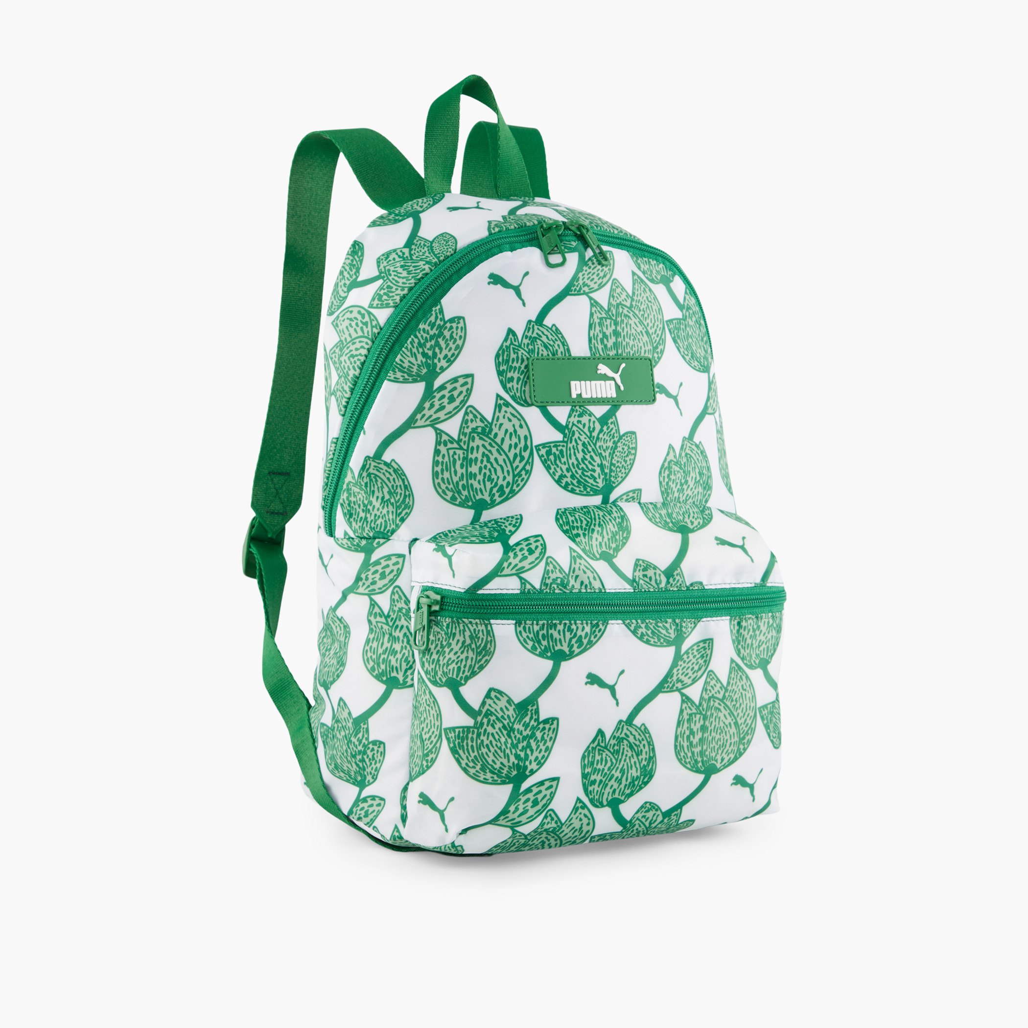 PUMA All-Over Floral Print Backpack with Adjustable Straps and Zip Closure - 14 inches-school-bagsandbackpacks-backpacks-image-1
