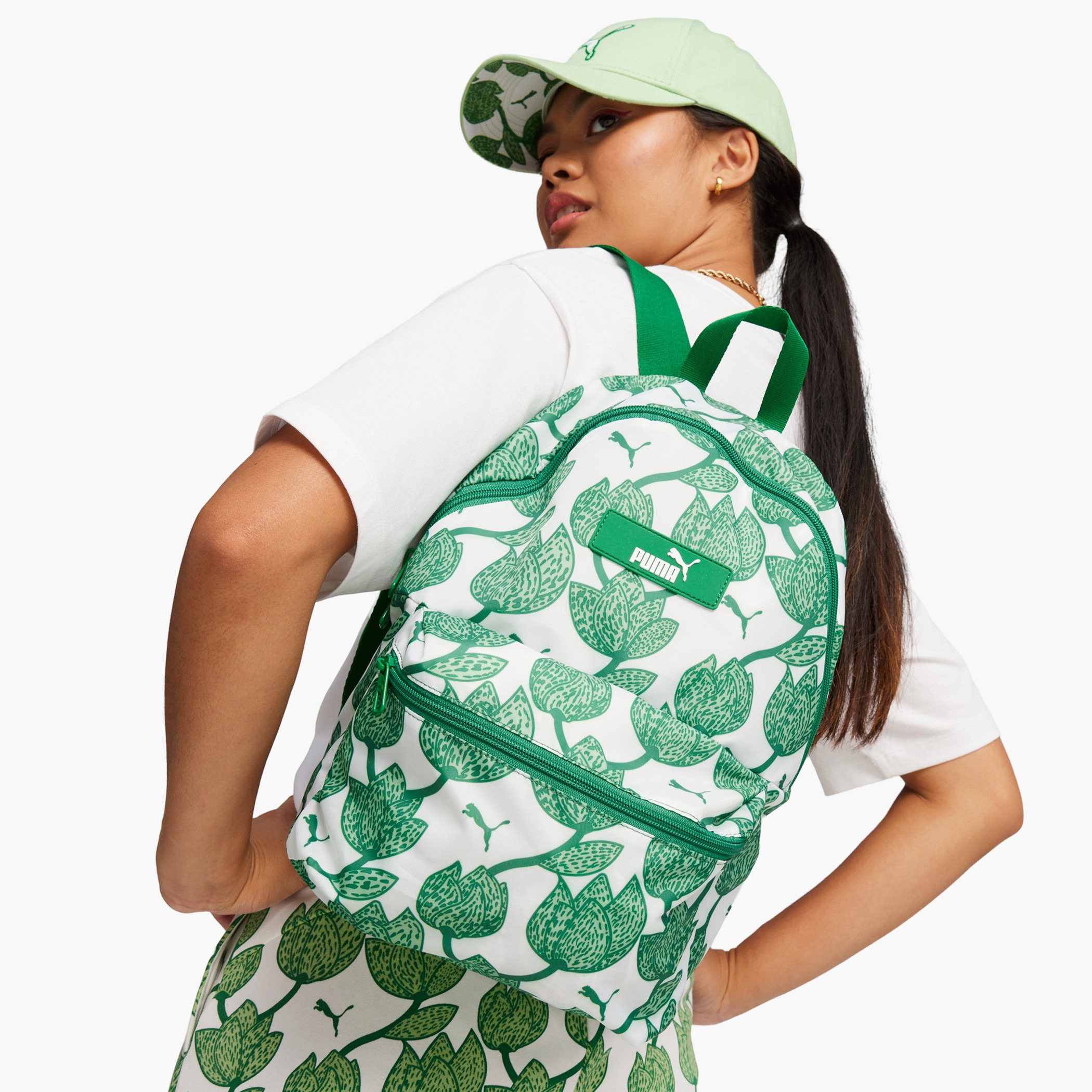 PUMA All-Over Floral Print Backpack with Adjustable Straps and Zip Closure - 14 inches-school-bagsandbackpacks-backpacks-image-4