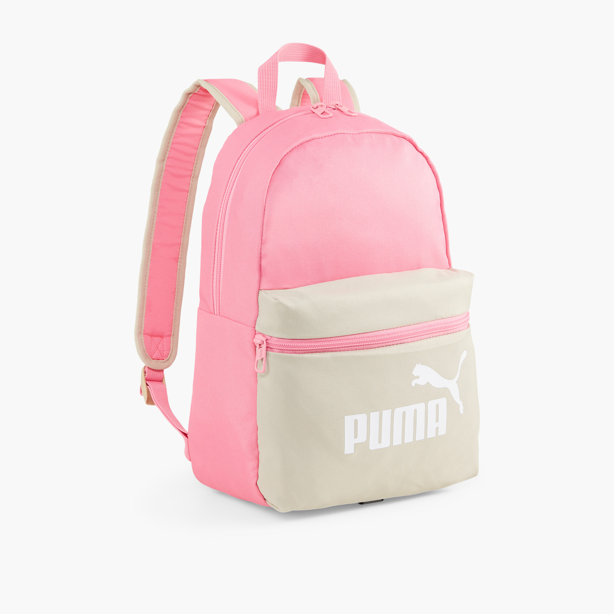 Buy PUMA Logo Print Backpack with Adjustable Straps and Zip