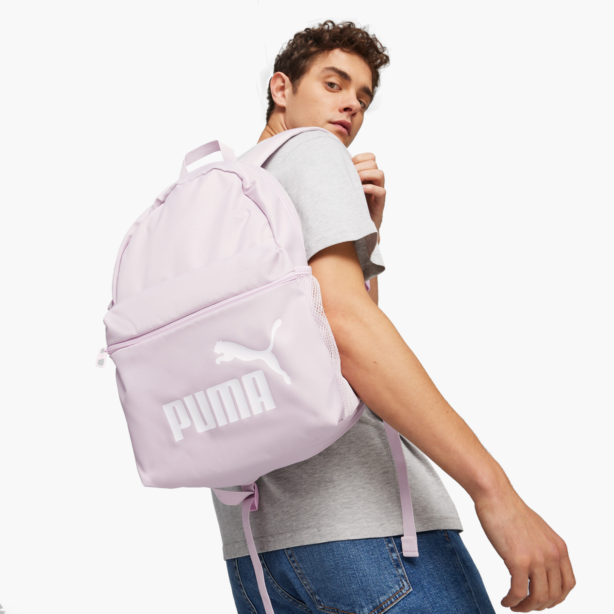 PUMA Logo Print Backpack with Adjustable Straps and Zip Closure - 18 inches-school-bagsandbackpacks-backpacks-image-4